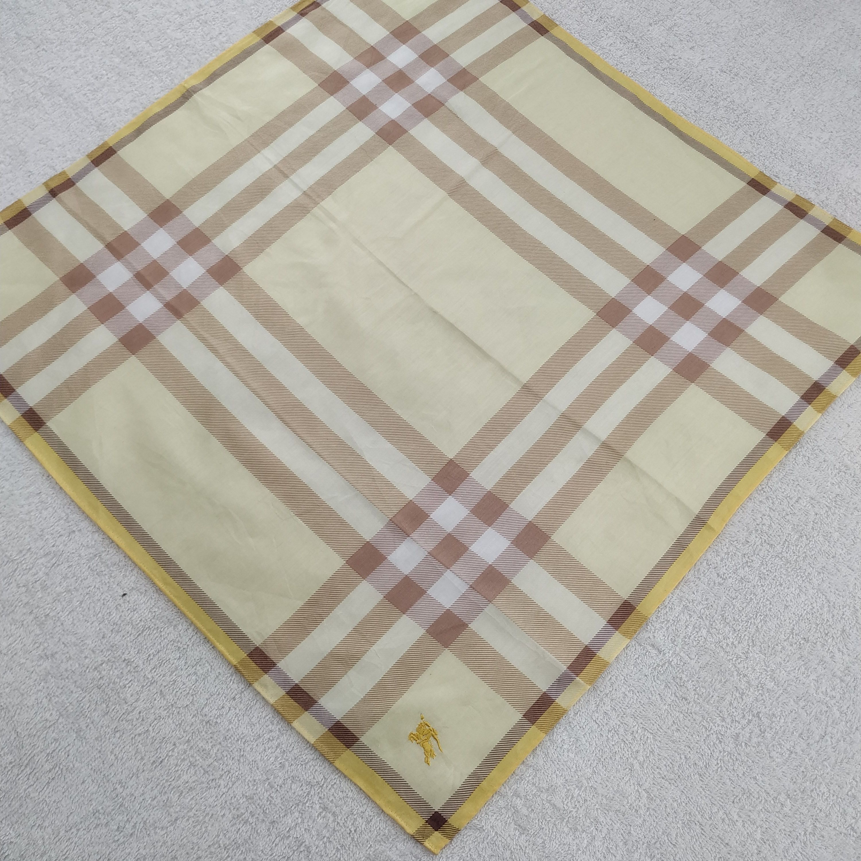 Burberry × Vintage Burberry Bandana / Handkerchief / Neckerchief - S015 Size ONE SIZE - 4 Thumbnail