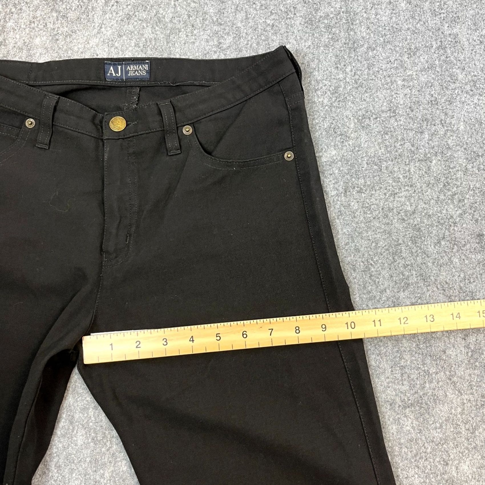 Armani Armani Chino Trousers Womens 10 Black Straight Rise Mid 8.5-10.5in Vintage Italy Casual Workwear Size 32" / US 10 / IT 46 - 6 Thumbnail