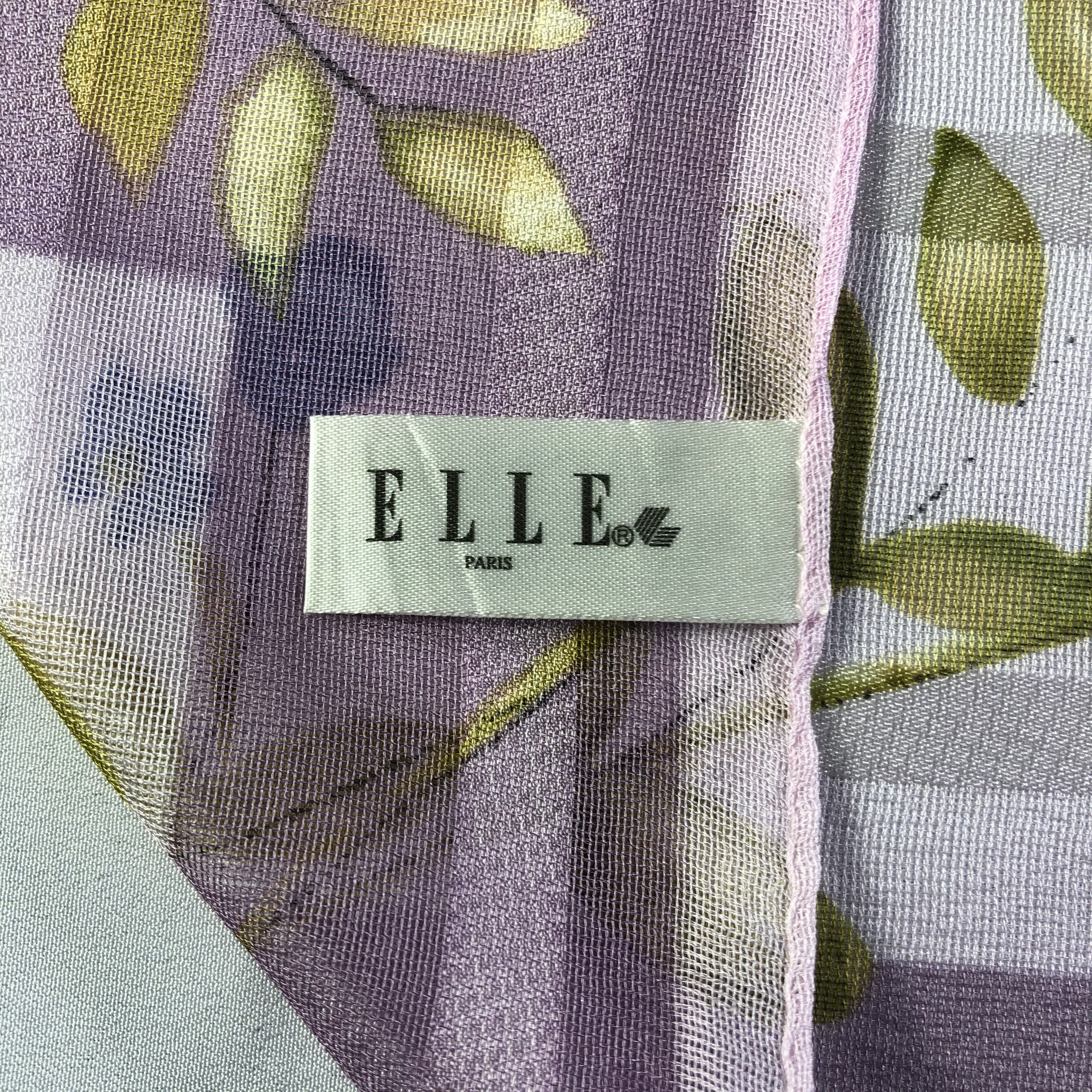 Vintage Vintage Elle Paris Silk Scarf Size ONE SIZE - 5 Thumbnail