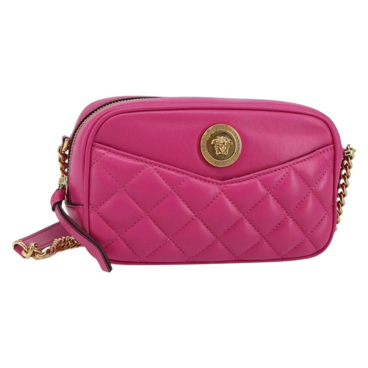 Versace Versace Medusa Icon Front Slip Pocket Camera Bag Quilted Leather Size ONE SIZE - 1 Thumbnail