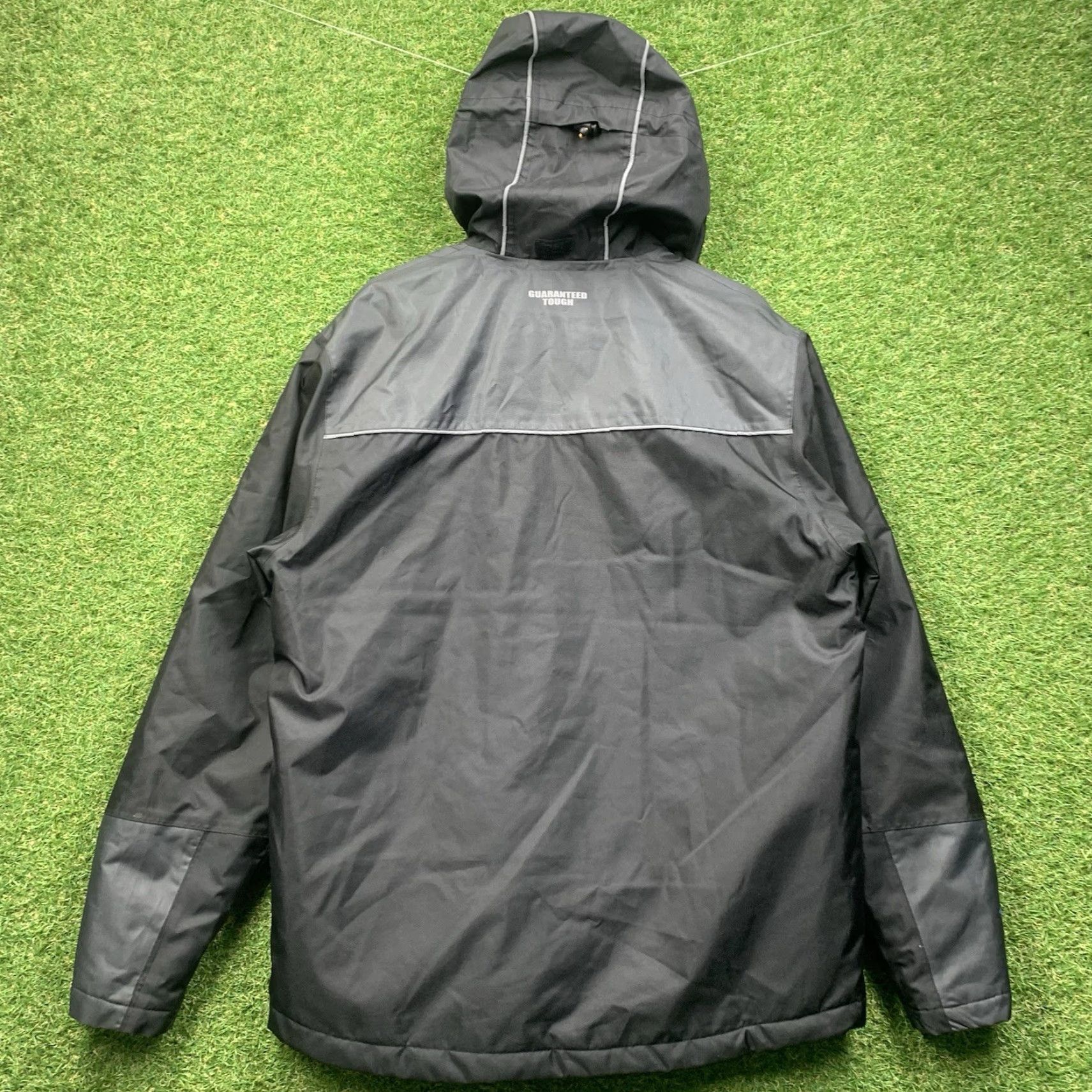 Vintage Dewalt Tool Jacket Mens M Nylon Full Zip Hooded Racing Workwear Black Solid Polyester Lining Size US M / EU 48-50 / 2 - 2 Thumbnail