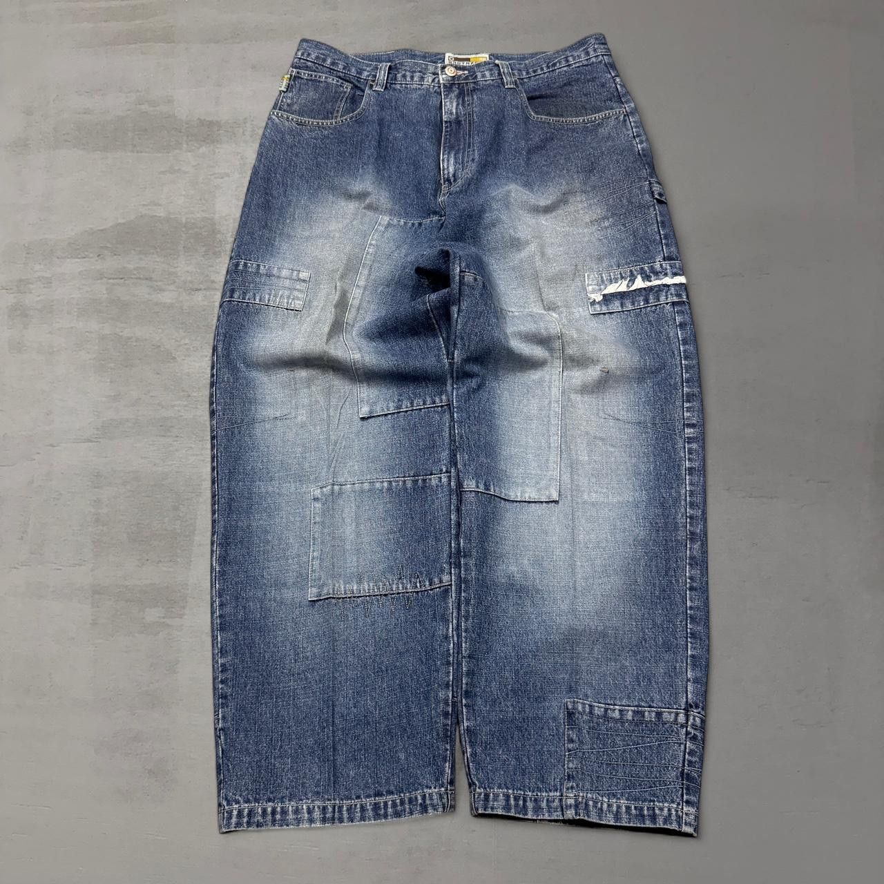Southpole Southpole Red Tab Blue Faded Baggy Y2K Jeans 36 x 30 Size US 36 / EU 52 - 1 Thumbnail