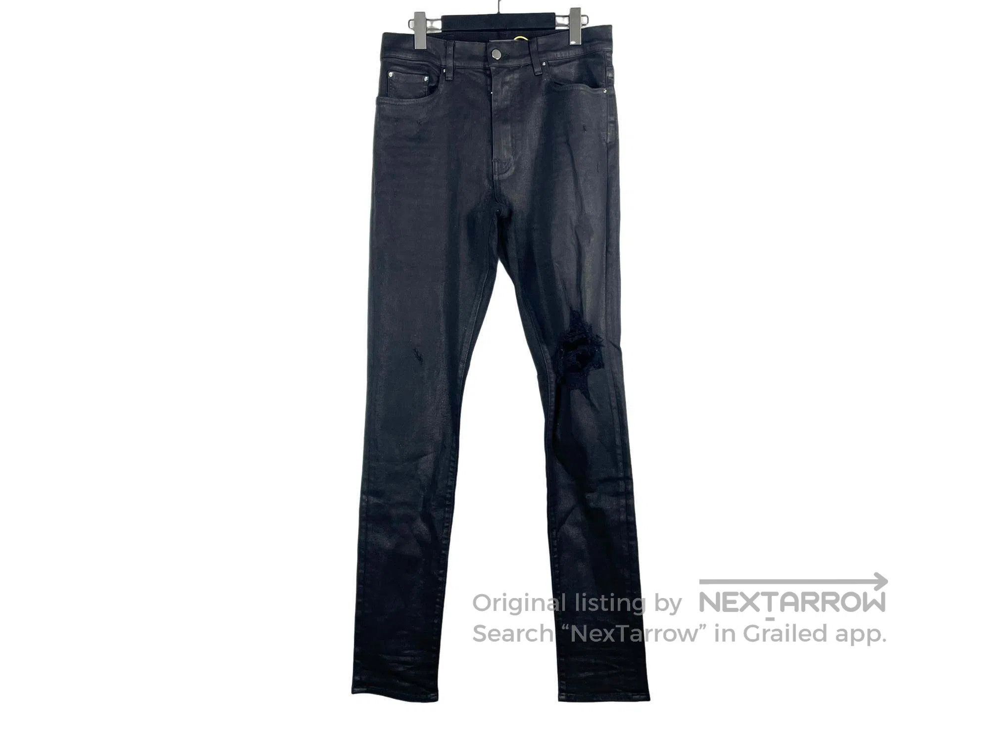 Amiri Amiri size S Wax Knee Destroyed Jeans Size US 27 - 1 Thumbnail