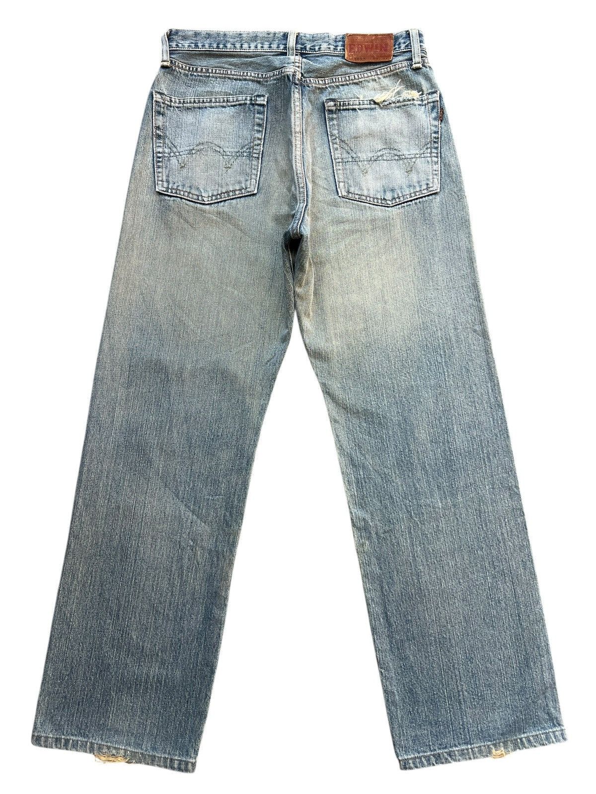 Edwin Vintage Edwin 505 Selvedge Distressed Denim Jeans 31x29 Size US 31 - 3 Thumbnail
