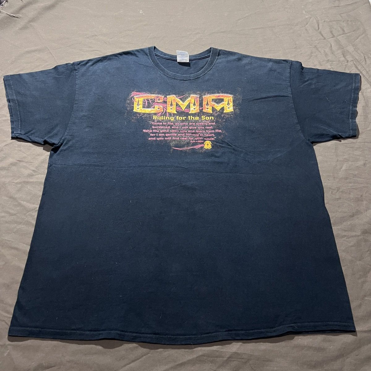 Vintage Vintage Y2K CMA Jesus God Bible Holy Tee 2XL motorcycle Size US XXL / EU 58 / 5 - 2 Thumbnail