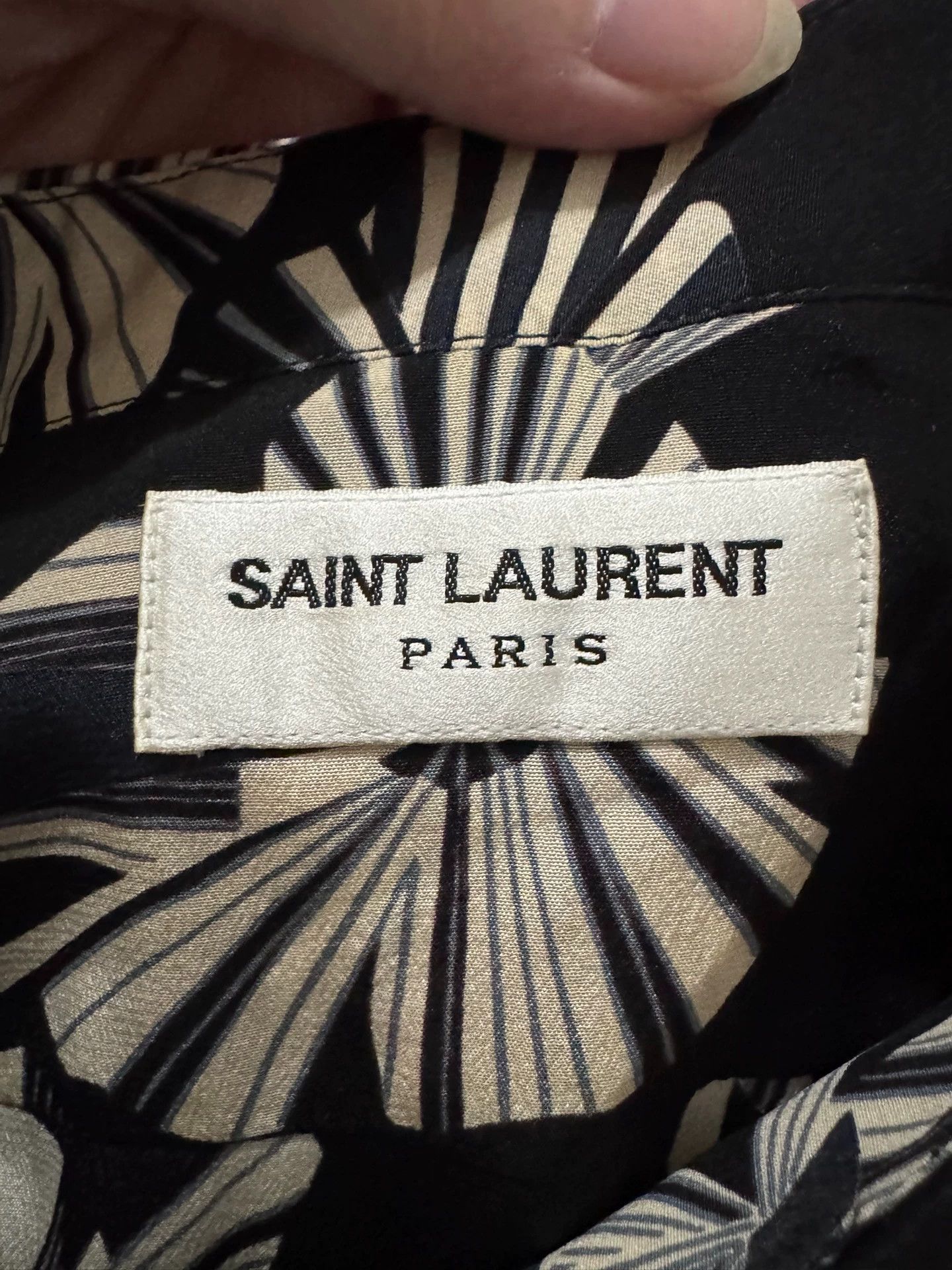 Saint Laurent Paris Saint Laurent SLP origami geometric floral shirt. Size US L / EU 52-54 / 3 - 5 Thumbnail