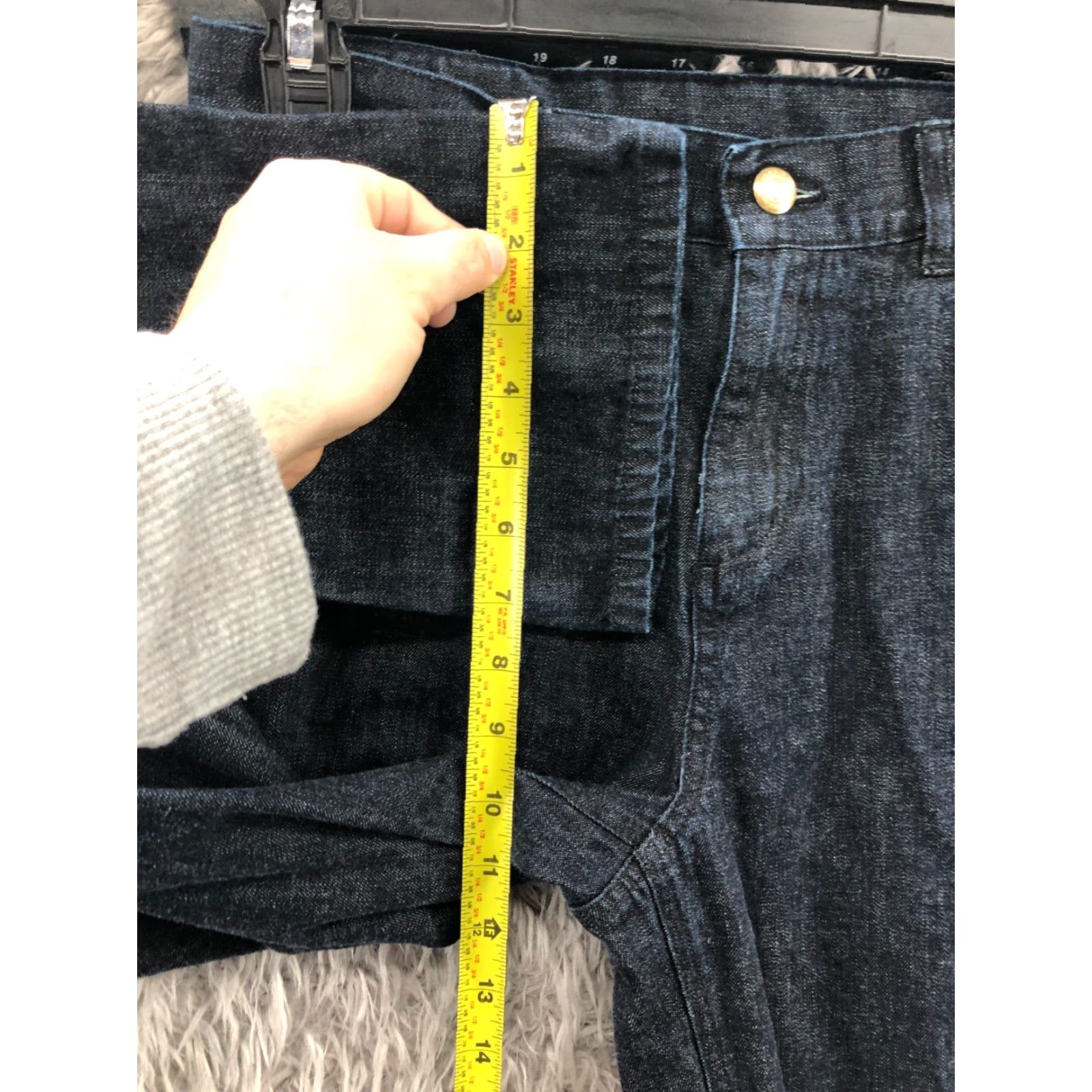 CO Lauren Jeans Co Jeans Size 6 Womens Dark Blue Straight Regular 28 Inseam 31 in Denim Cotton Belt Loops 5-Pocket Classic Modern American Vintage No Size 28" / US 6 / IT 42 - 4 Thumbnail
