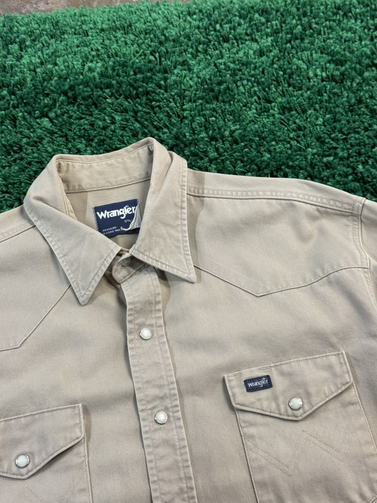 Vintage × Wrangler Vintage Wrangler Cowboy Yoke Pocket Work Shirt 2XL XXL Size US XXL / EU 58 / 5 - 5 Thumbnail