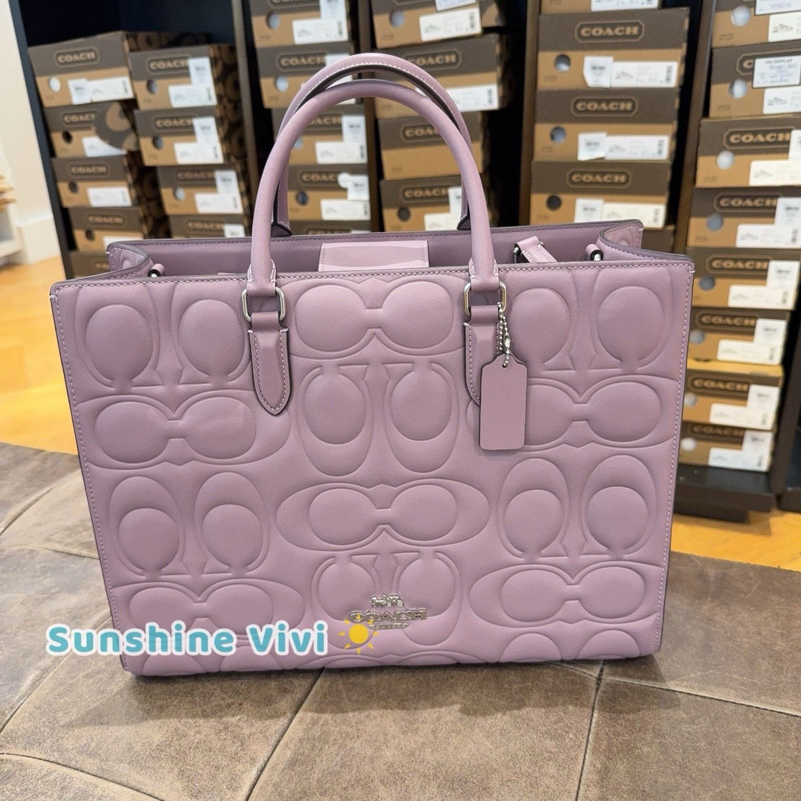 Coach NWT Coach Large Maggie Tote Bag Blocked CY672 Silver JASMINE Size ONE SIZE - 2 Thumbnail