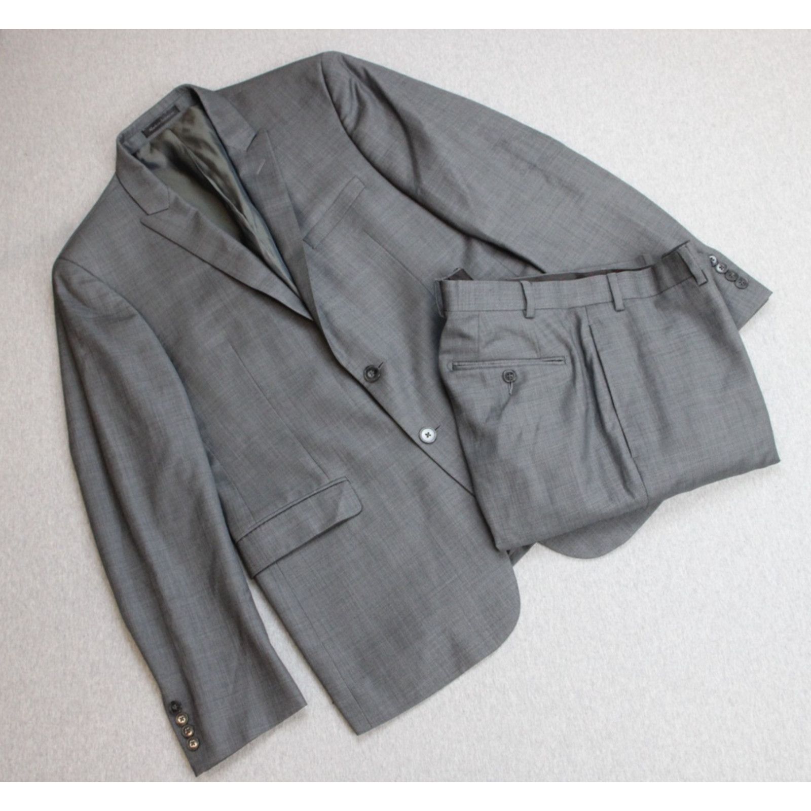 Calvin Klein Calvin Klein Suit Mens 42R Gray 100% Wool 2 Piece Set Size 42R - 1 Thumbnail