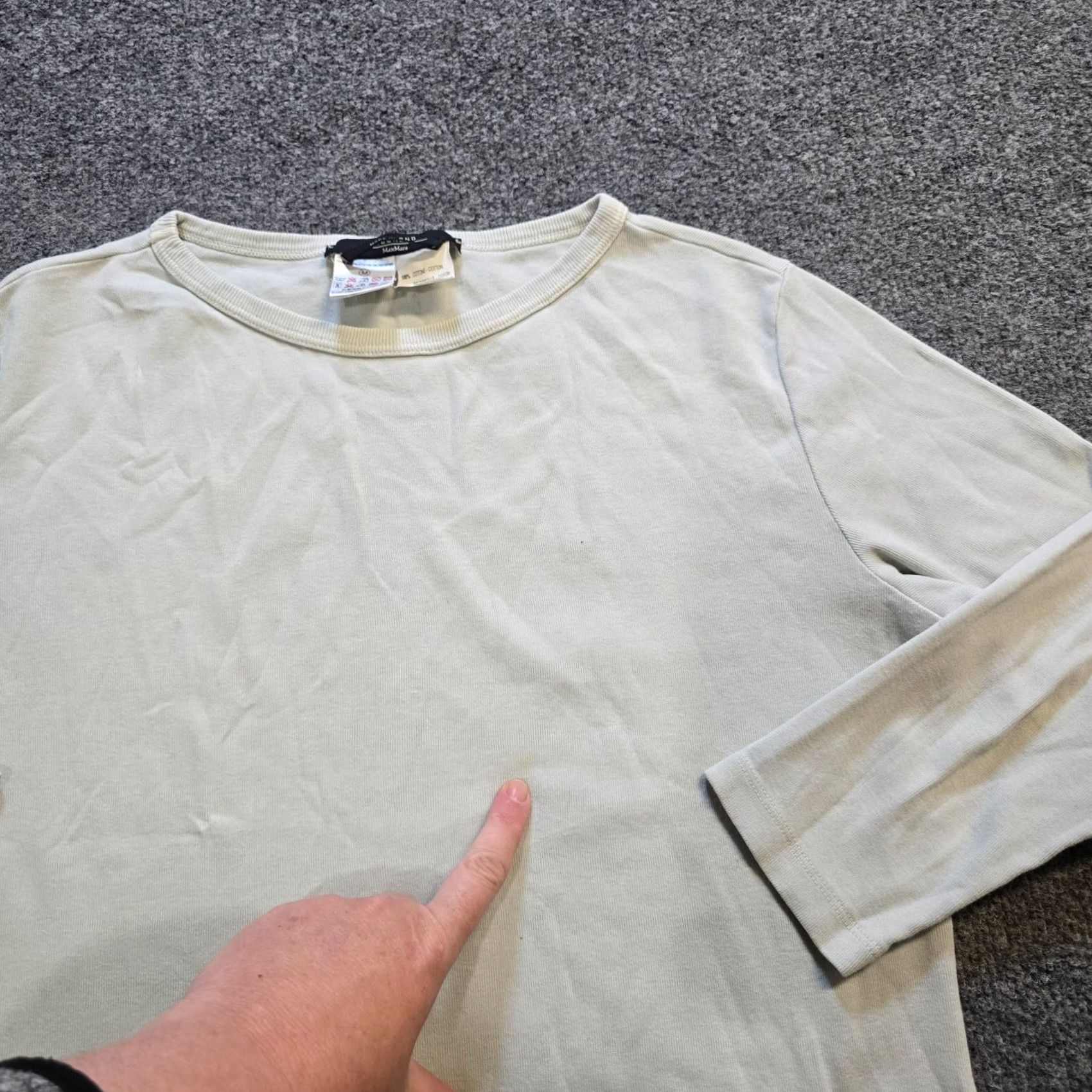 Max Mara Max Mara Top Womens M Green Cotton Italy Capsule Basic Minimalist T-Shirt Regular Stretch Casual Sleeve Round Neck Pullover KnIT? Size M / US 6-8 / IT 42-44 - 5 Thumbnail