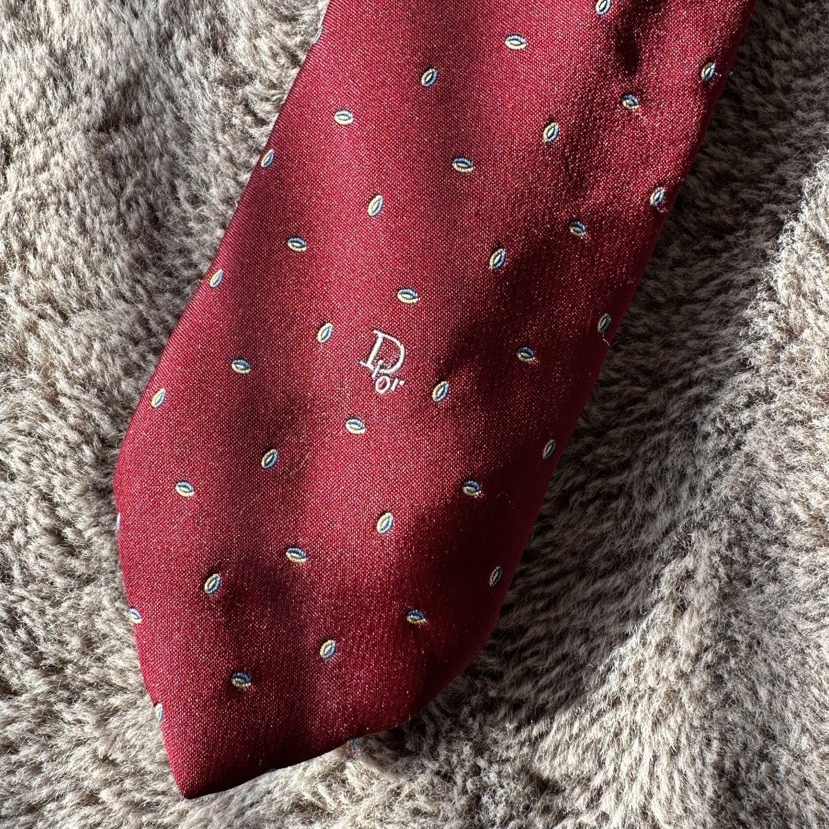 Christian Dior Monsieur Christian Dior red men’s tie Size ONE SIZE - 1 Thumbnail