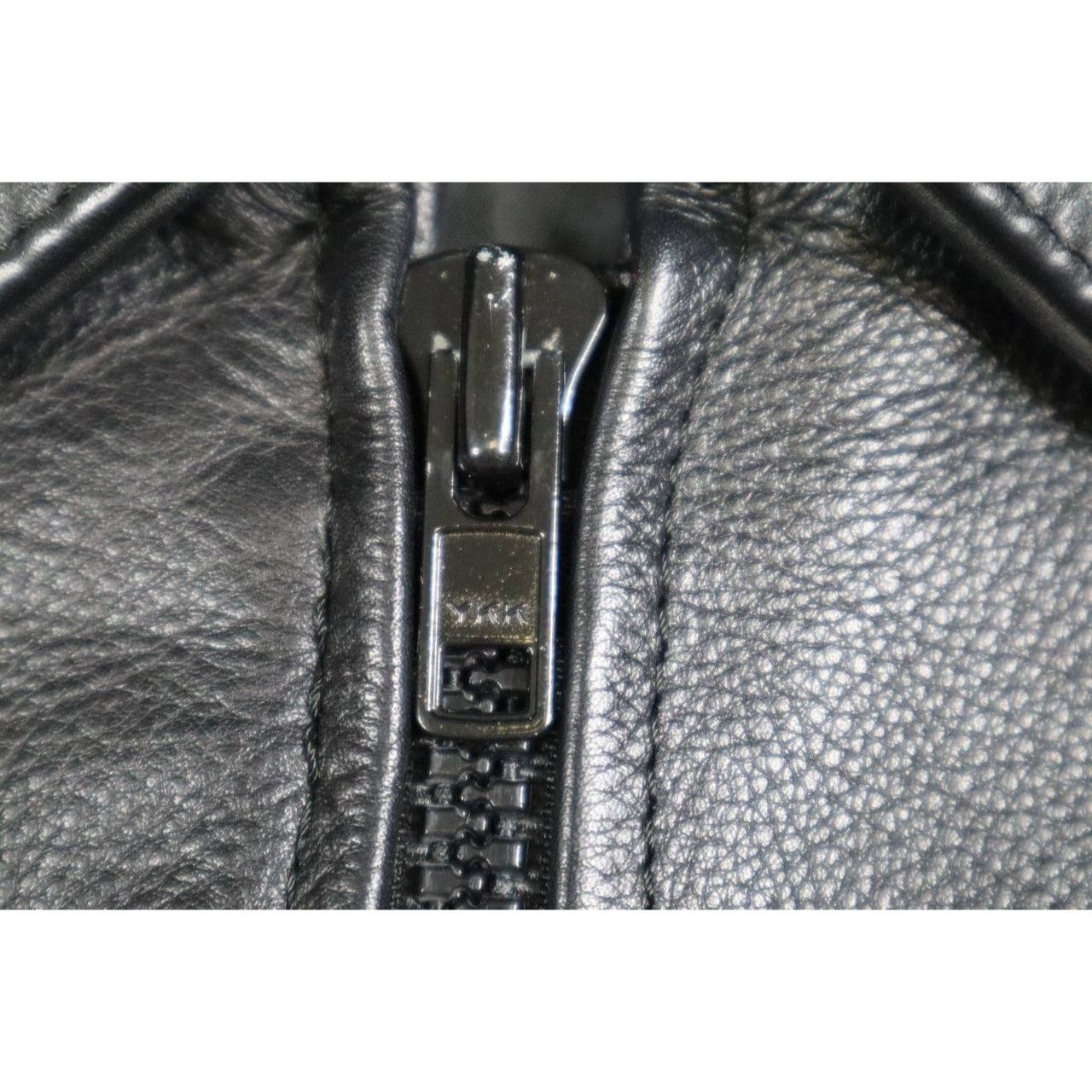 Vintage Vintage Black Leather Fringe Jacket w/ Red Rose Embroidery Size M / US 6-8 / IT 42-44 - 9 Thumbnail