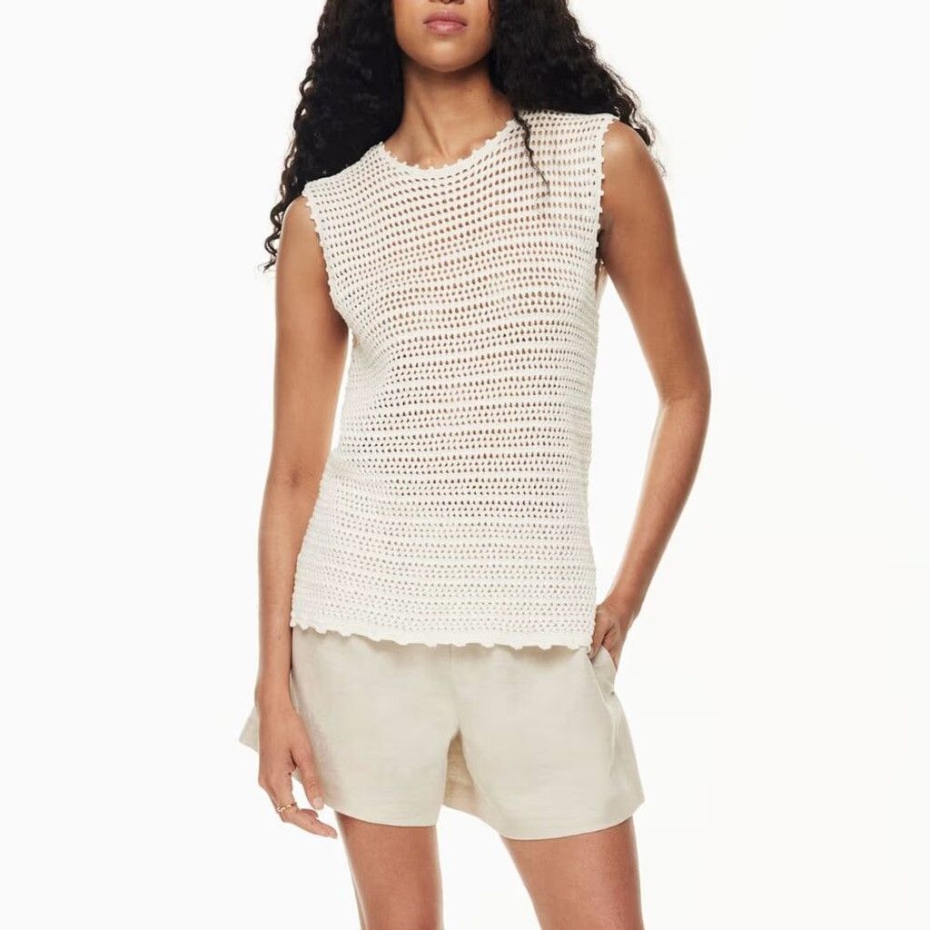 Other Aritzia WILFRED Peek Crewneck Light Birch Tank Top Size S Size S / US 4 / IT 40 - 2 Thumbnail