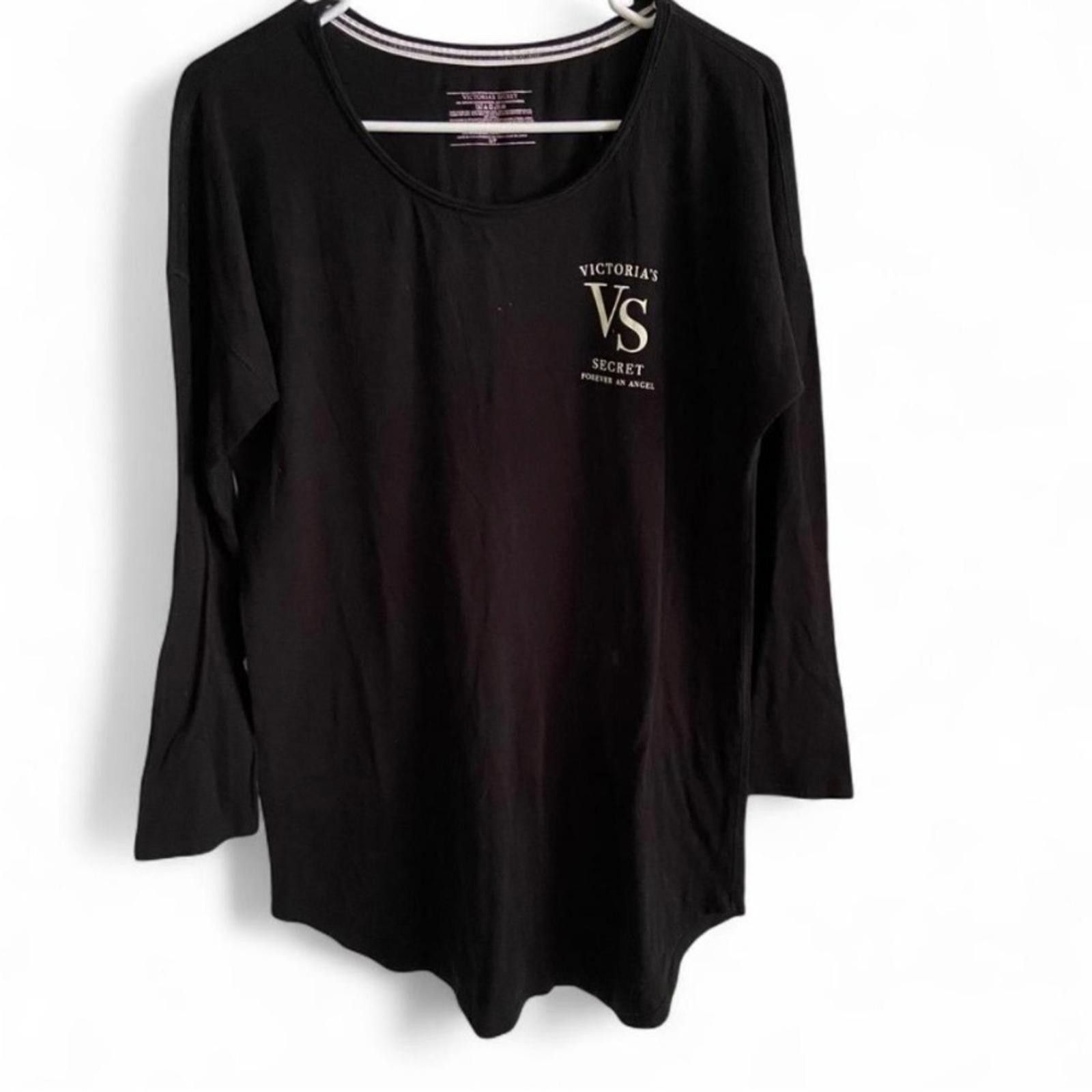 Designer Victorias Secret Black Long Sleeve Shirt Womens Size Small Size S / US 4 / IT 40 - 1 Thumbnail