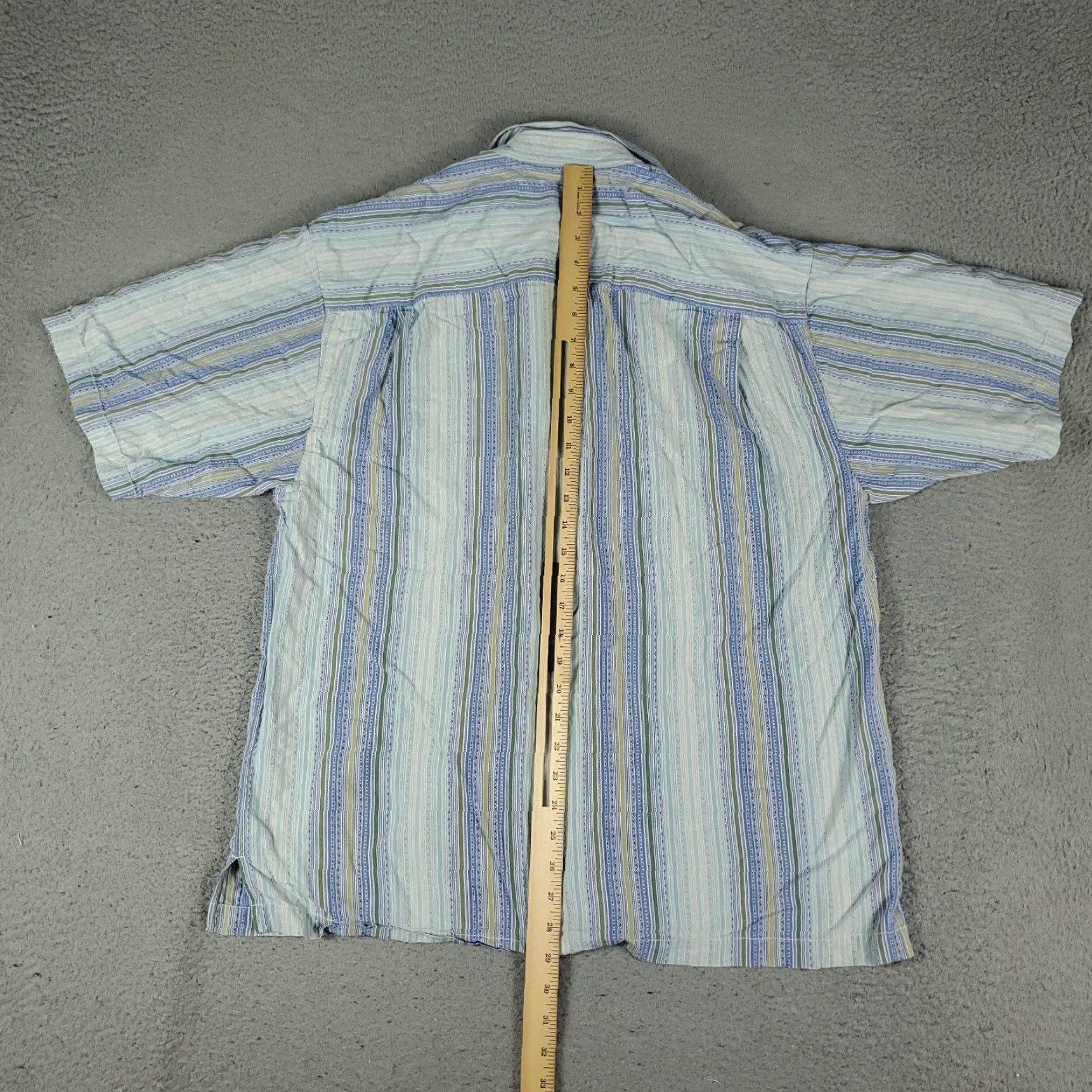 Tommy Bahama Tommy Bahama Shirt Mens XL Blue Striped Silk Hawaiian Button Up Short Sleeve Beach Modern Classic Size US XL / EU 56 / 4 - 4 Thumbnail