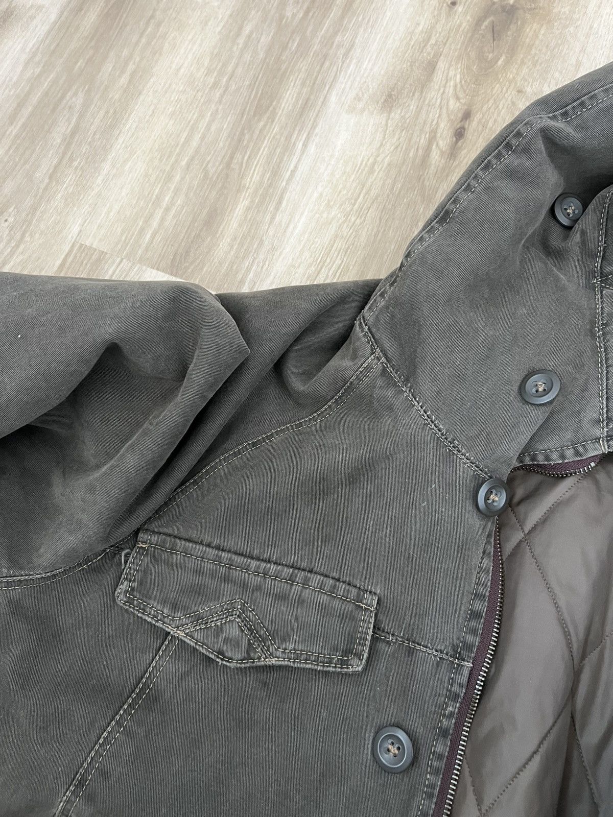 Vintage Vintage khaki avant garde bomber jacket with fur Size US M / EU 48-50 / 2 - 14 Thumbnail