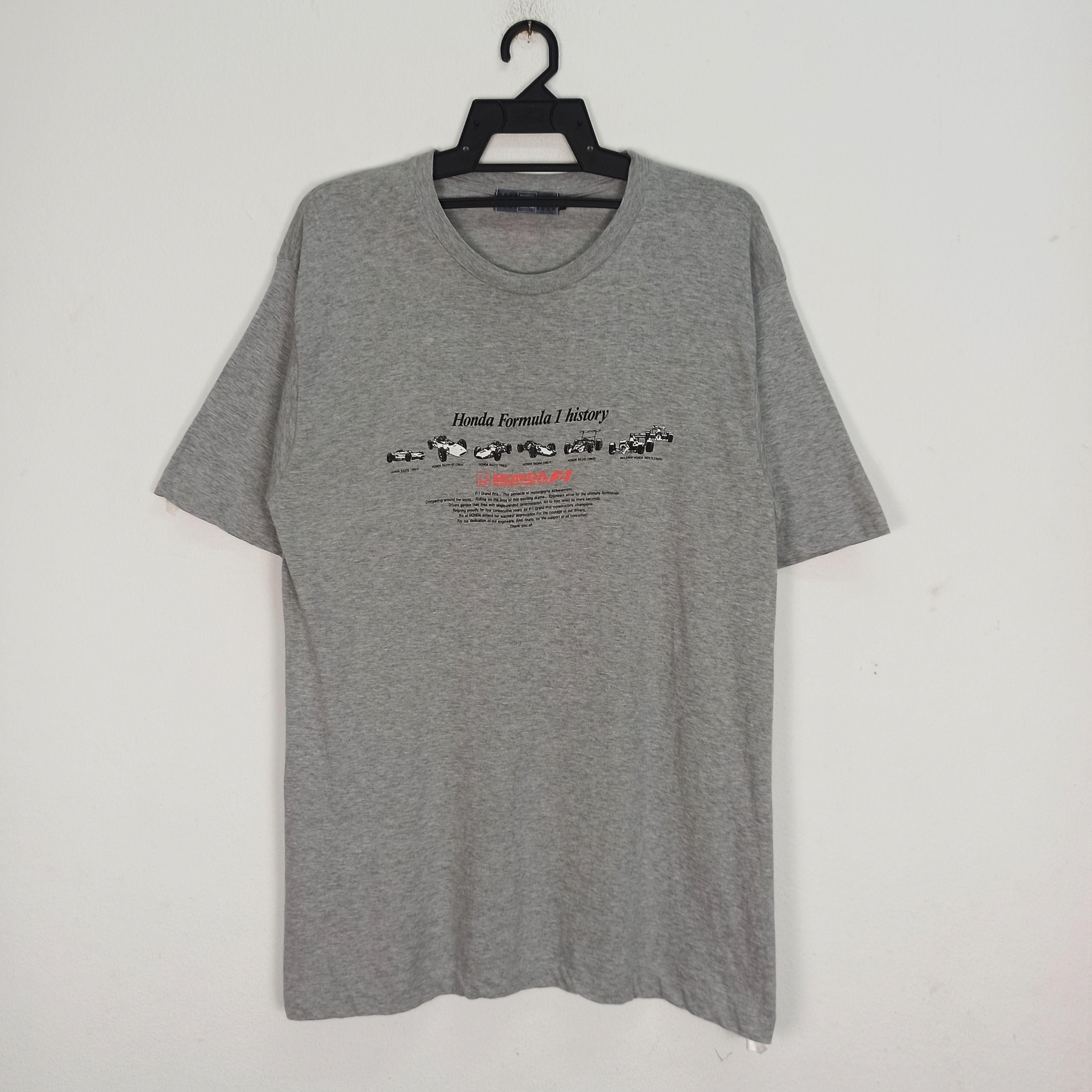 Honda Vintage Honda Grand-Prix Racing Team F1 Single Stitch tees Size US L / EU 52-54 / 3 - 1 Thumbnail