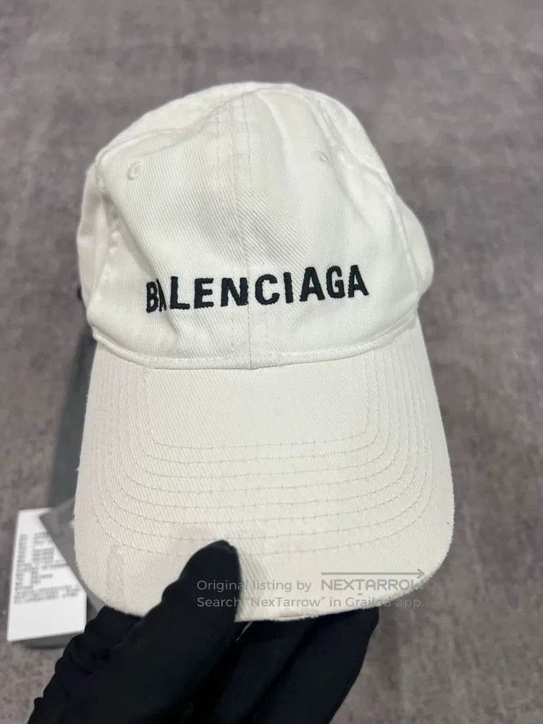 Balenciaga Balenciaga White Logo Baseball Cap. Size ONE SIZE - 2 Thumbnail