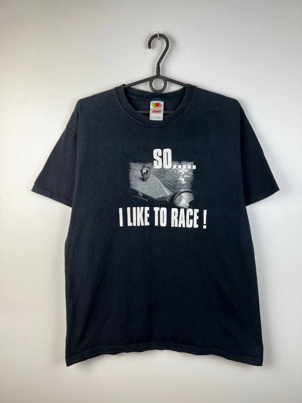 Vintage So I Like To Race Crazy 00s vintage t-shirts size L Size US L / EU 52-54 / 3 - 1 Thumbnail