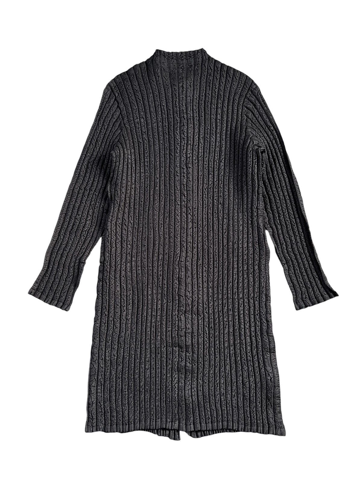 Issey Miyake 1980 Peplum by Yoshiki Hishinuma Pleated Wrinkles Long Coat Size S / US 4 / IT 40 - 3 Thumbnail