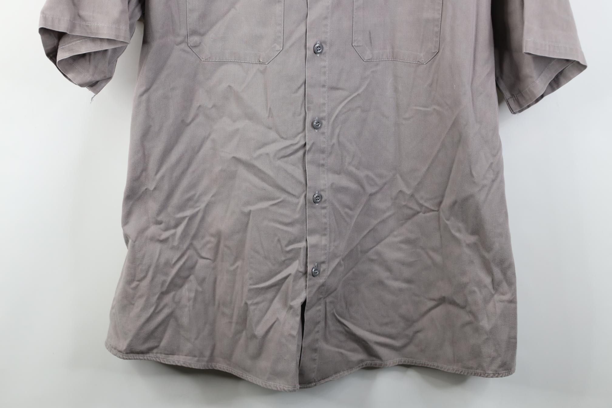 Vintage Vintage 90s Streetwear Workwear Mechanic Button Shirt Gray Size US XXL / EU 58 / 5 - 3 Thumbnail