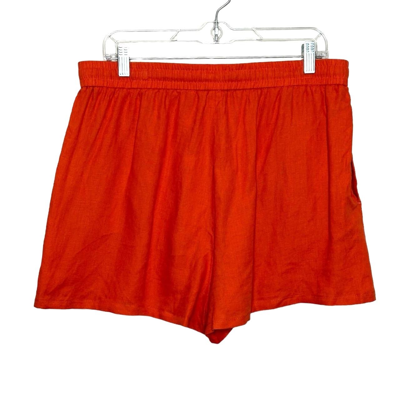 Loro Piana Loro Piana Orange linen pull on shorts size Large Size 36" / US 14 / IT 50 - 2 Thumbnail
