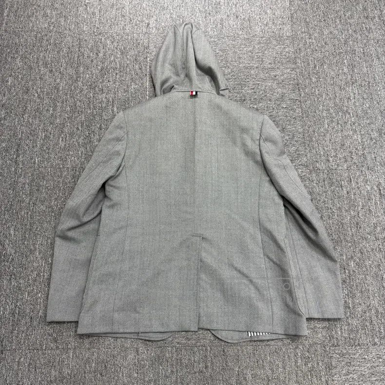 Thom Browne Thom Browne Wool Hooded Coat Size US M / EU 48-50 / 2 - 5 Thumbnail