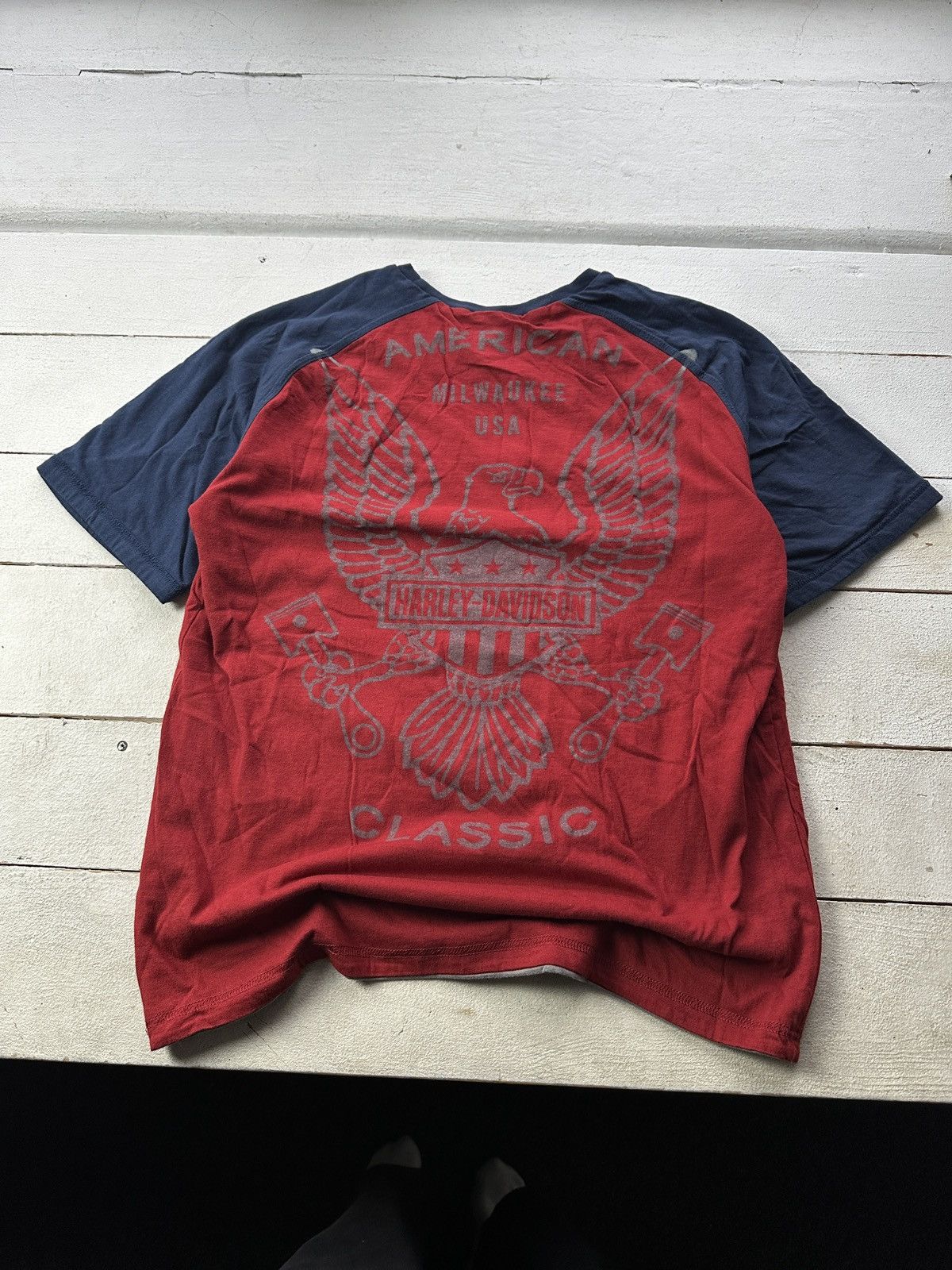 Harley Davidson 🚨DOUBLE SIDES VNTG HARLEY DAVIDSON RARE BIG LOGO Size US L / EU 52-54 / 3 - 1 Thumbnail