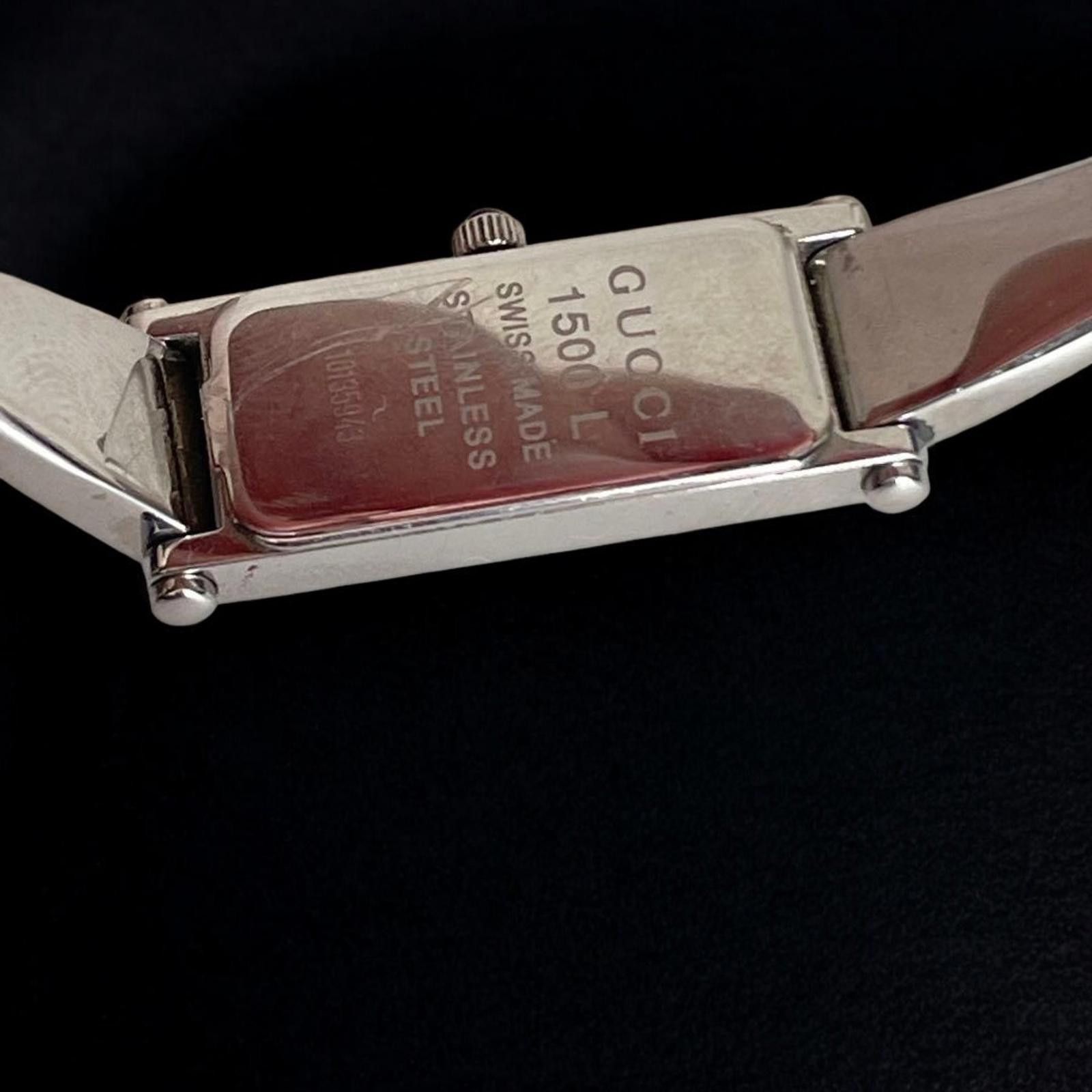 Gucci Gucci - Stainless Steel Rectangular Women's Wristwatch Size ONE SIZE - 3 Thumbnail