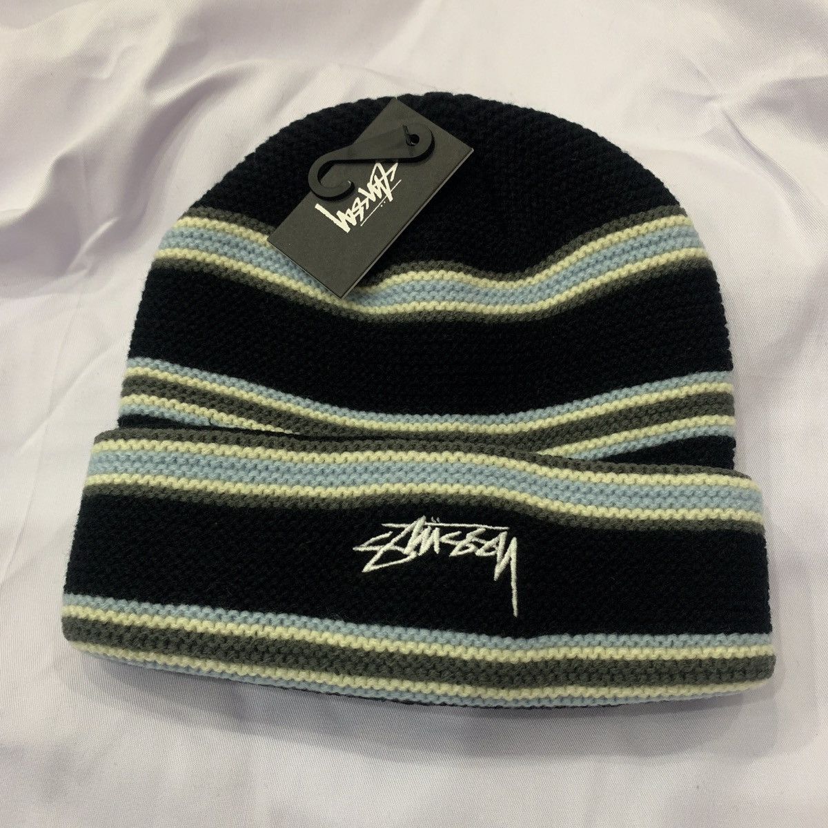 Stussy × Vintage Stussy Triple Stripe Cuff Beanie Size ONE SIZE - 1 Thumbnail