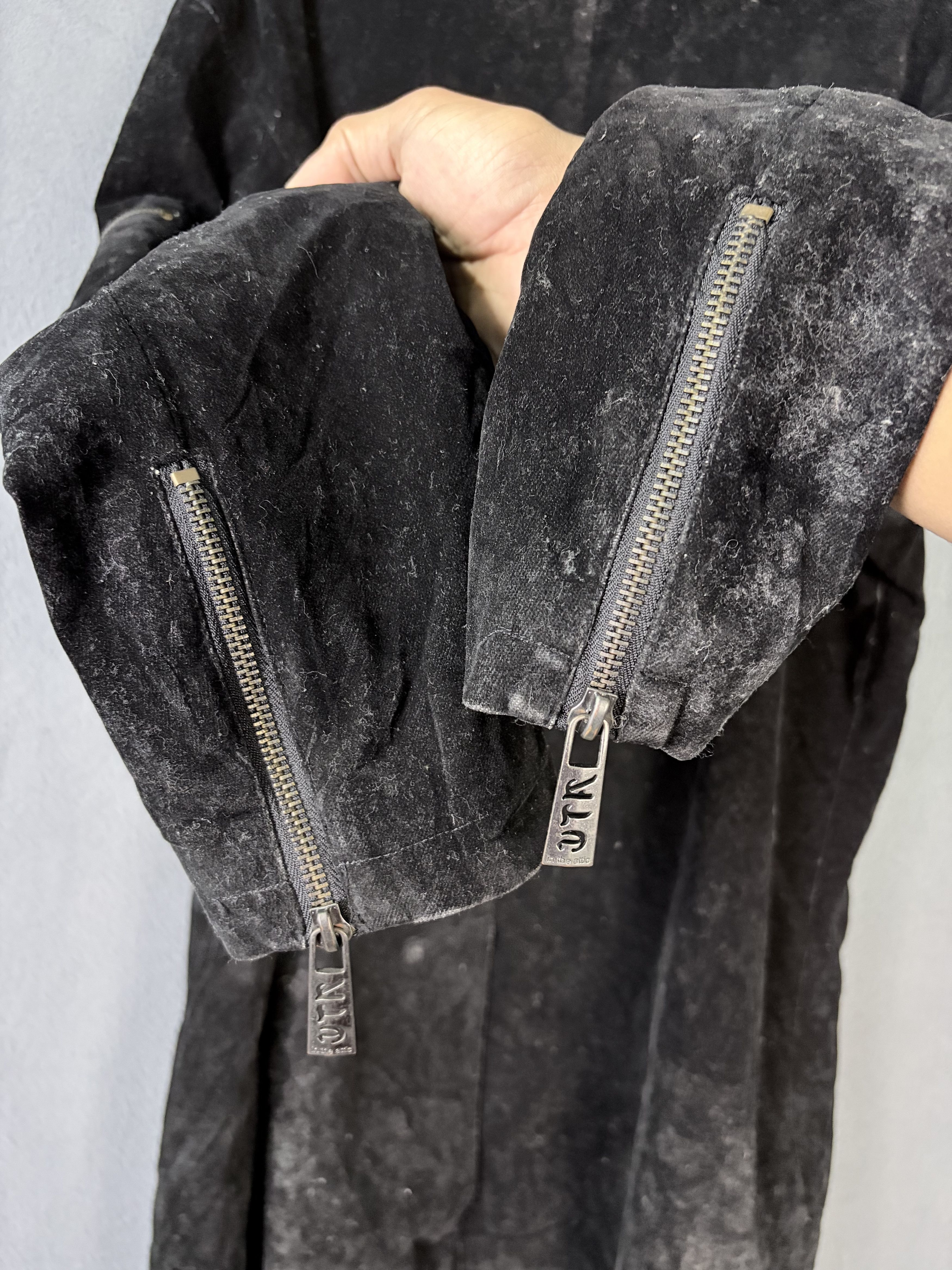 In The Attic In The Attic ATC Faux Fur Asymmetrical Velvet Coat Size US L / EU 52-54 / 3 - 8 Thumbnail