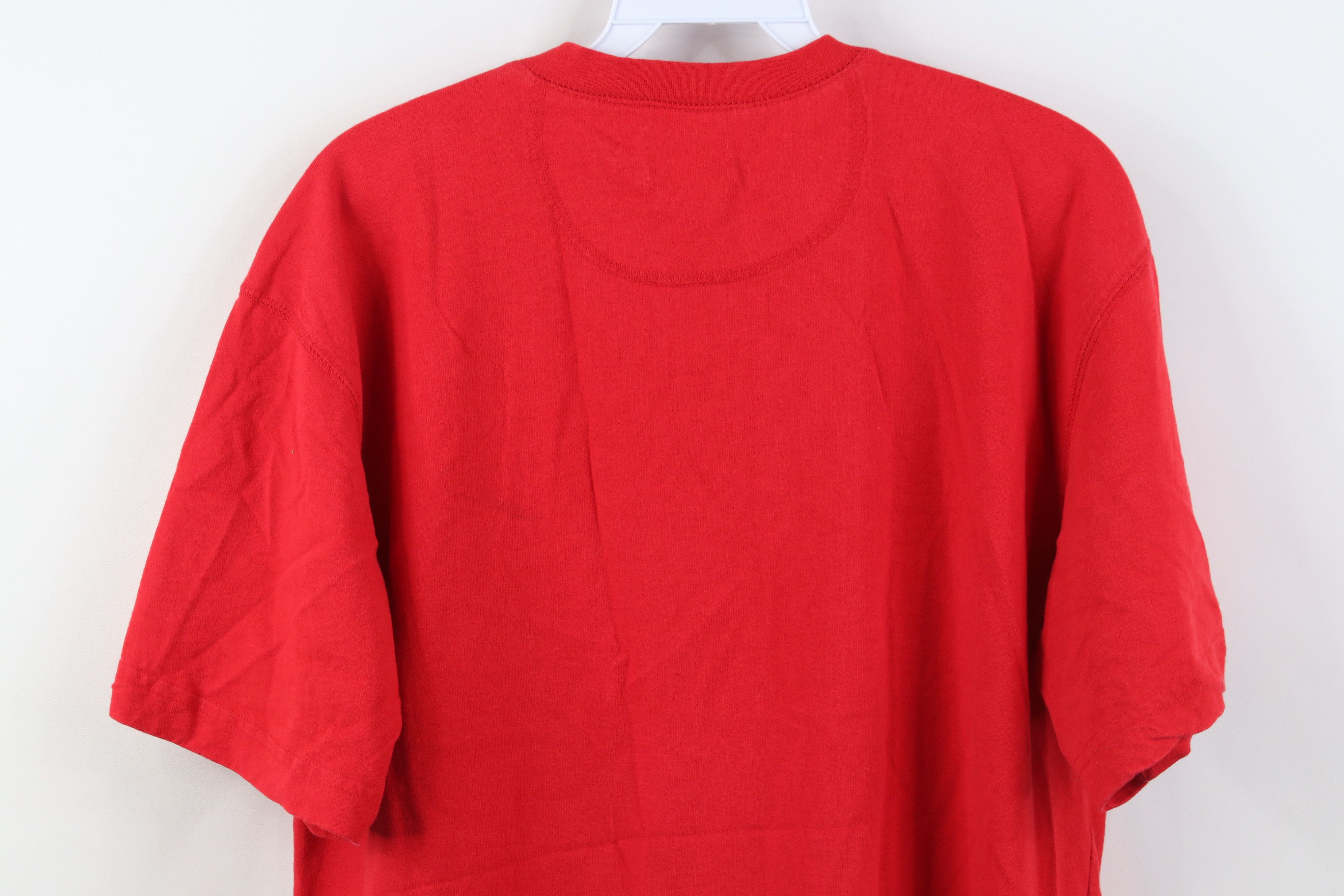 Vintage Vintage 90s Streetwear Blank Cotton Henley T-Shirt Red Size US M / EU 48-50 / 2 - 11 Thumbnail
