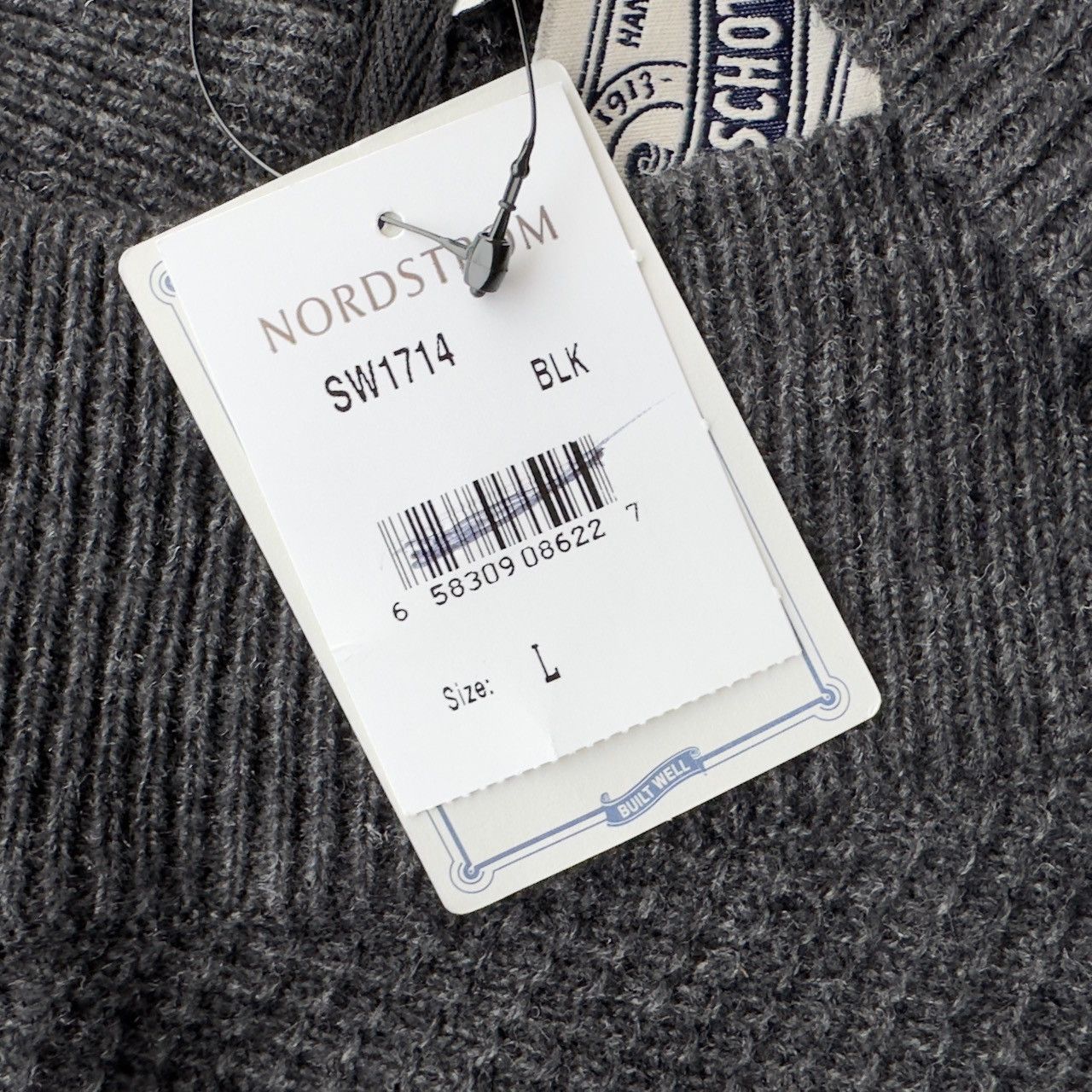 Schott Schott Bros. Mens Sweater V-Neck Shawl Waffle Knit Wool Size US L / EU 52-54 / 3 - 4 Thumbnail