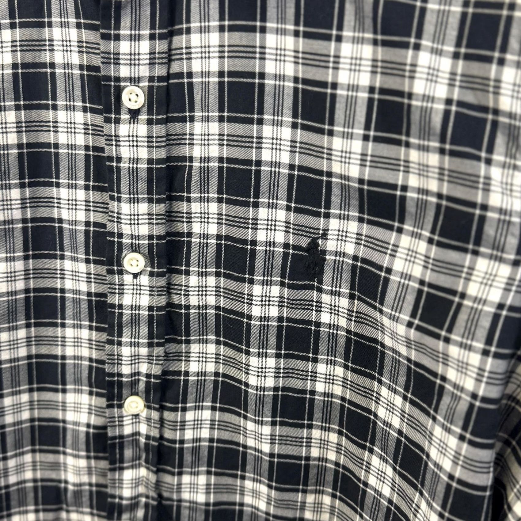 Polo Ralph Lauren Polo Ralph Lauren Shirt Mens Large Black White Plaid Button-Down Long Sleeve Size US L / EU 52-54 / 3 - 3 Thumbnail