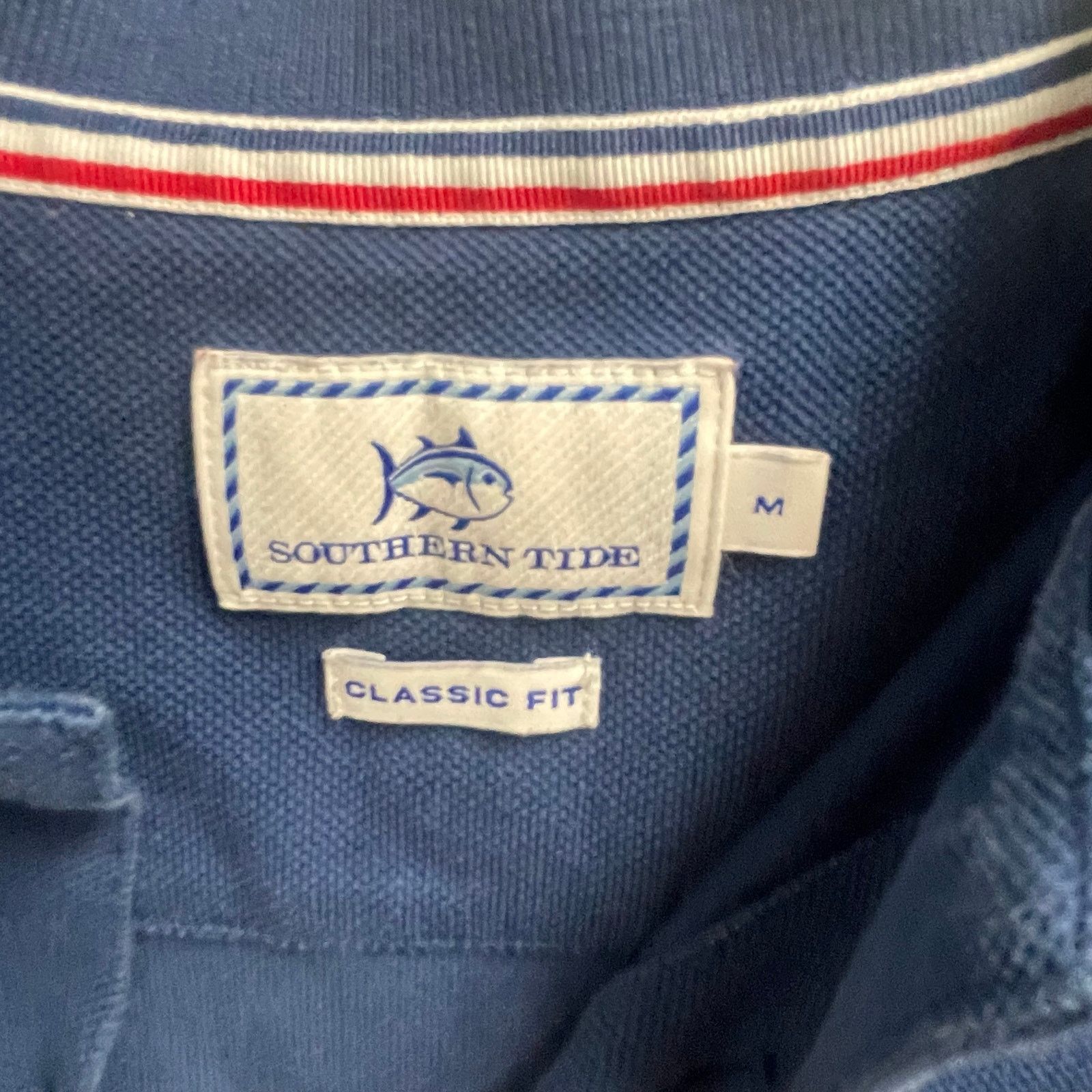 Southern Tide Southern Tide Classic Fit Polo Shirt Mens Med Fish Nautical Size US M / EU 48-50 / 2 - 3 Thumbnail