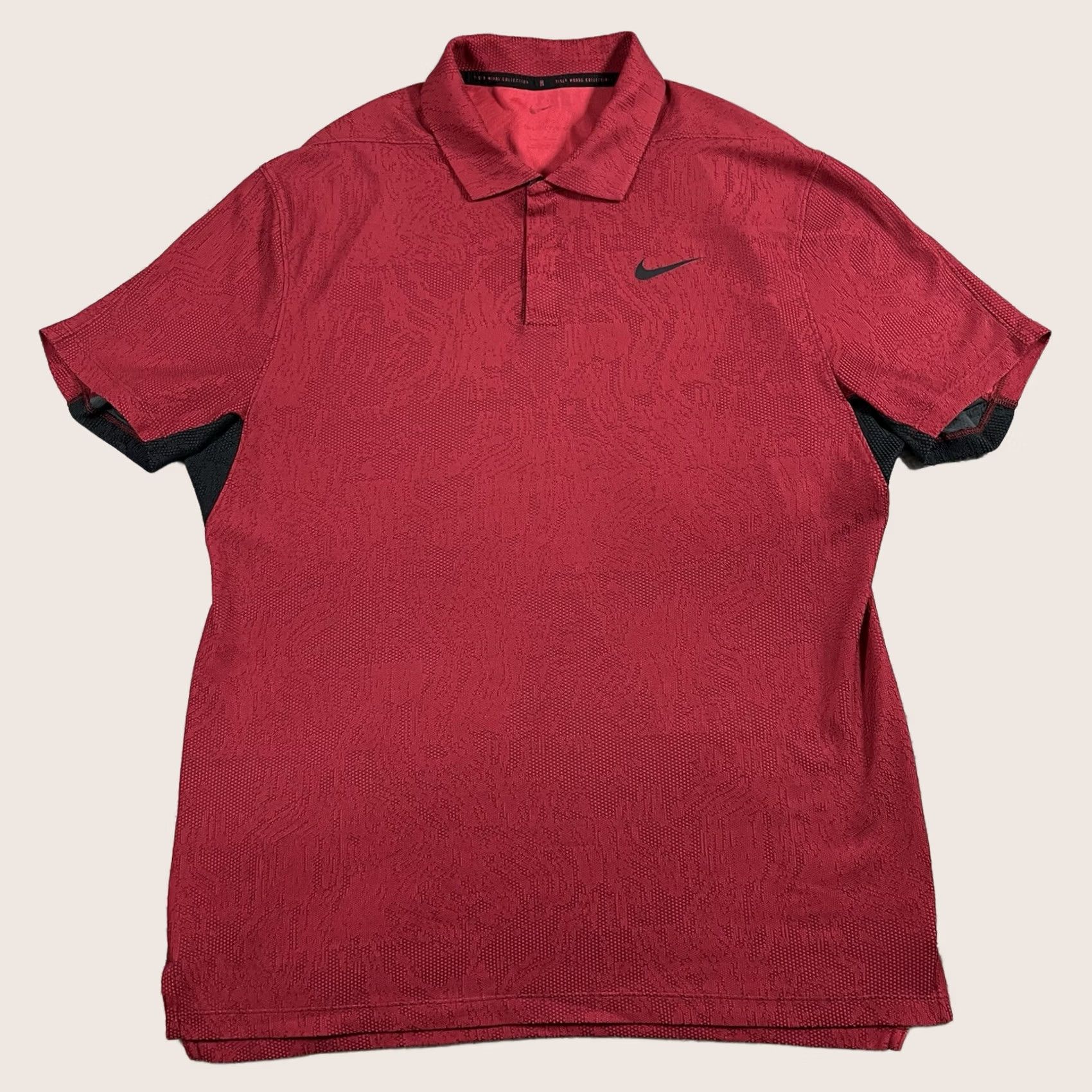 Nike Nike Tiger Woods Polo Shirt Mens M Red Dri-Fit ADV Snap Collar Performance Golf Short Sleeve Geometric Logo Classic Size US M / EU 48-50 / 2 - 1 Thumbnail