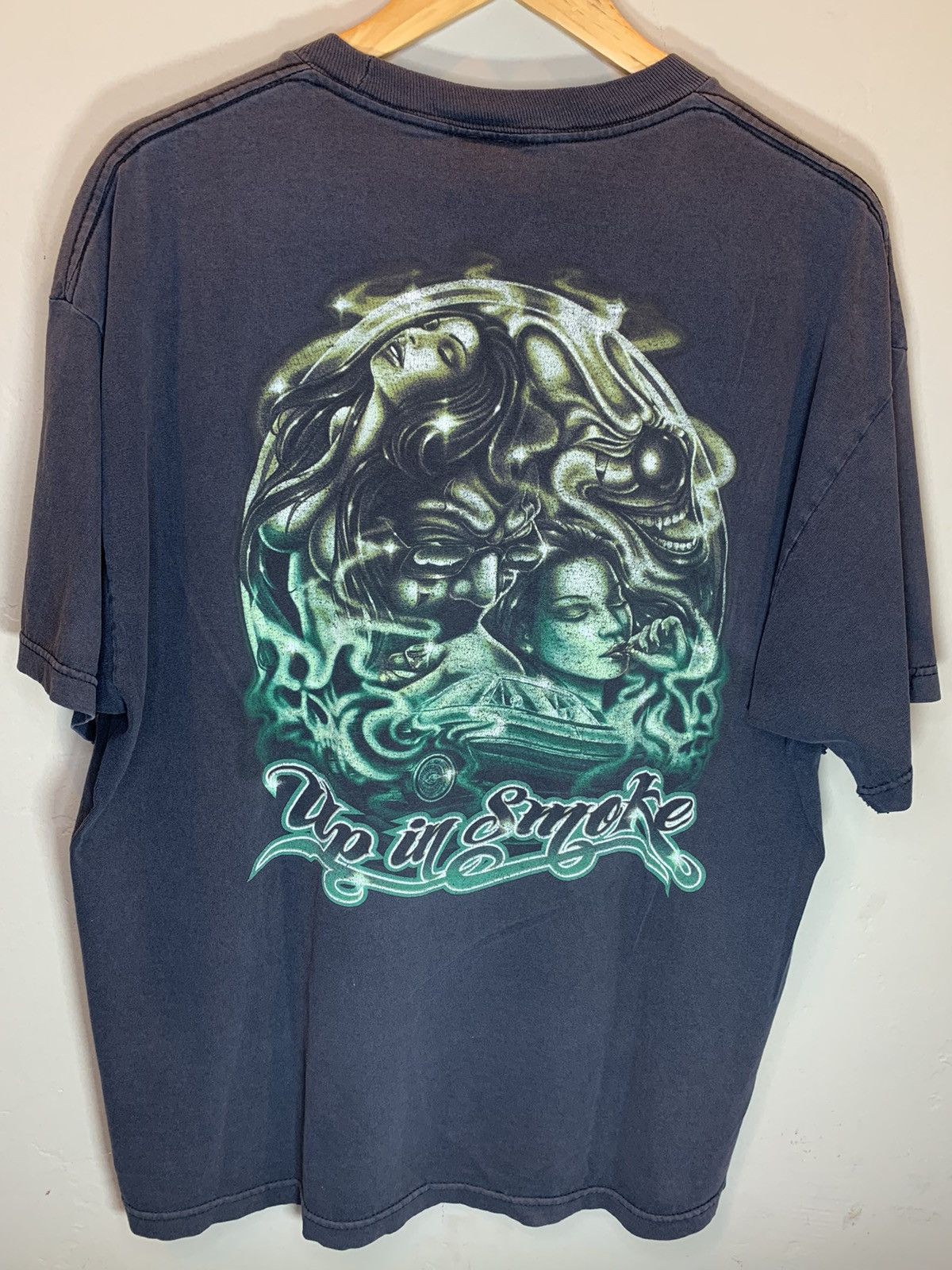 Vintage RARE Vintage 90’s Up In Smoke Rollin Hard Lowrider Art Shirt Size US L / EU 52-54 / 3 - 1 Thumbnail