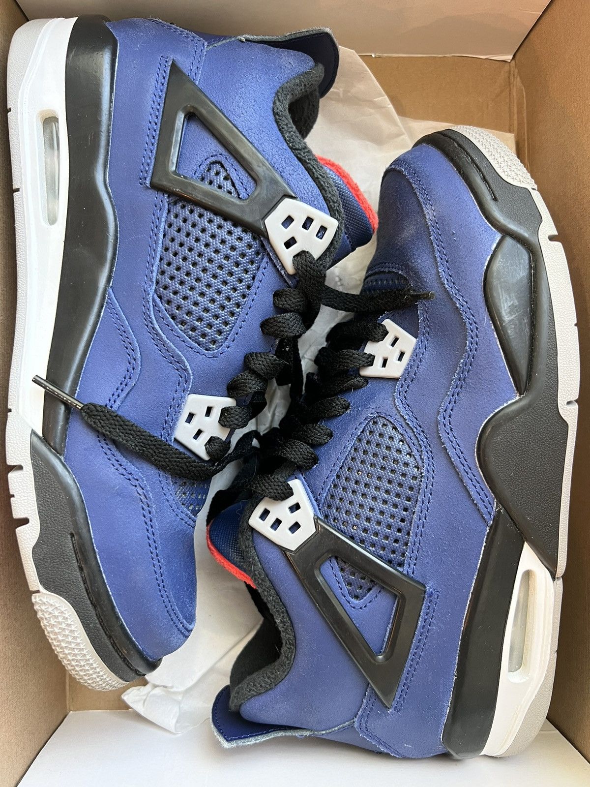 image of Jordan Nike Air Jordan 4 Retro Winter Loyal Blue Size 7 Vnds Shoes, Men's