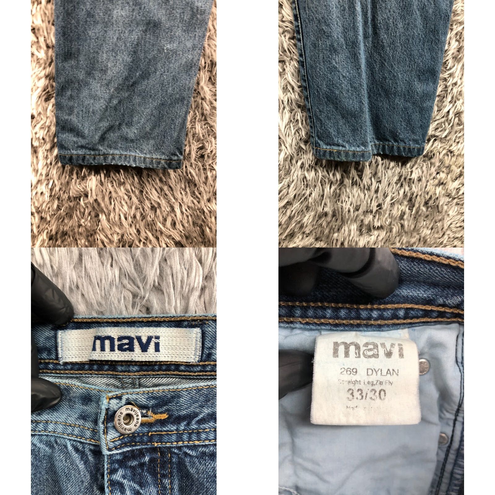 Mavi Mavi Dylan Jeans Mid Straight 269 33x27 Mens Blue Size US 33 - 8 Thumbnail