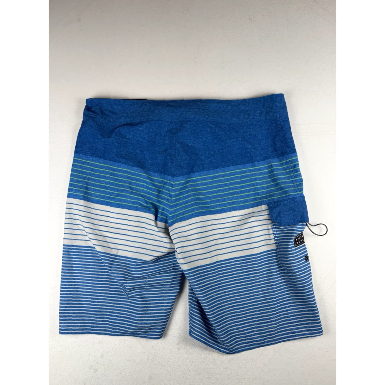 Billabong Billabong Board Shorts Men Bottom Teal Blue 33 Striped Unlined Side Pocket Bottoms Regular Size 33 Size 33 Size US 33 - 3 Thumbnail