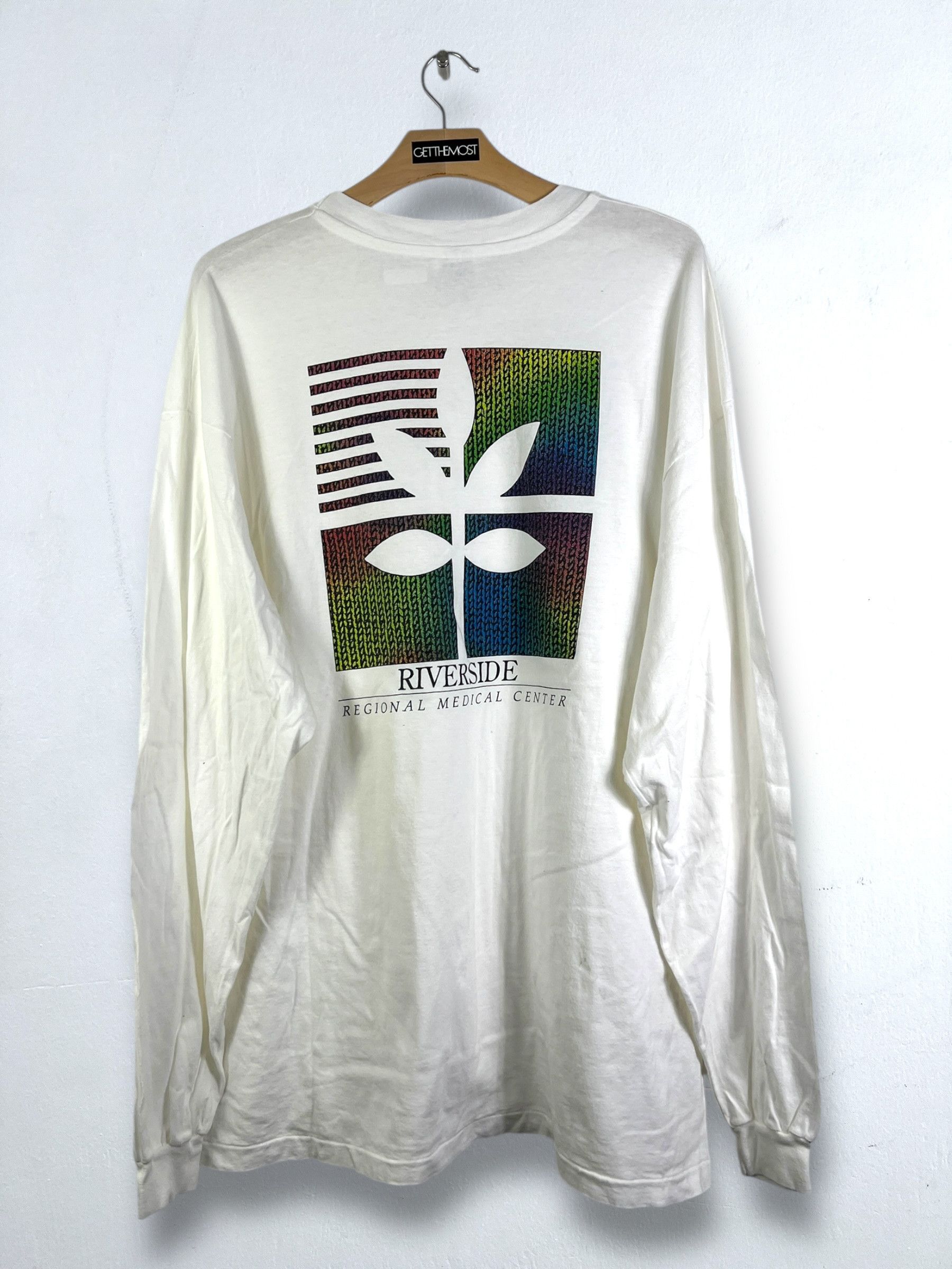 Vintage No.5044 VTG 90s Riverside Health Promo L/S Graphic Tee (XXL) Size US XXL / EU 58 / 5 - 1 Thumbnail