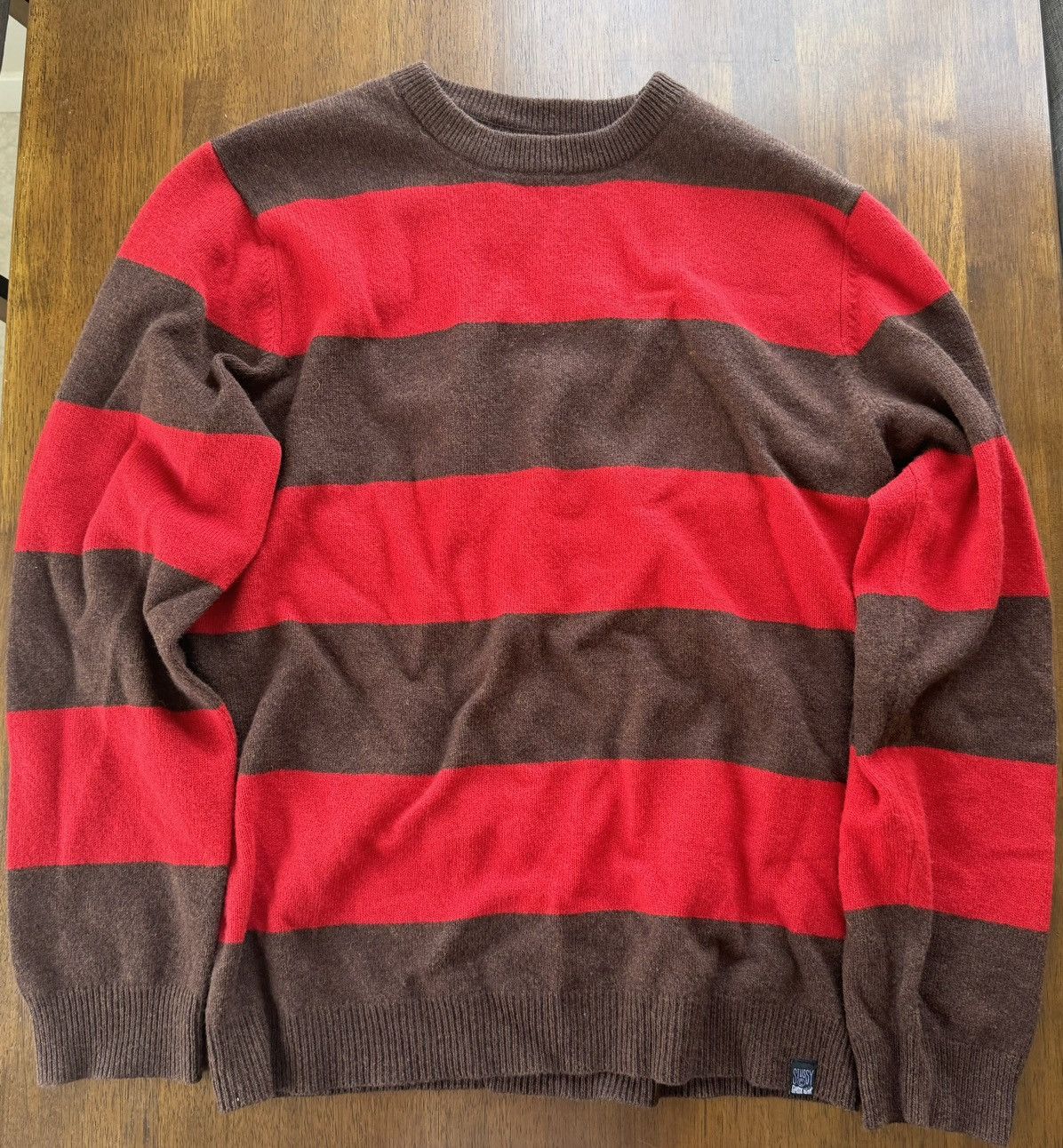 Vintage deals Polo Ralph Lauren Wool Sweater Freddie Krueger Halloween Gucci Large Cre