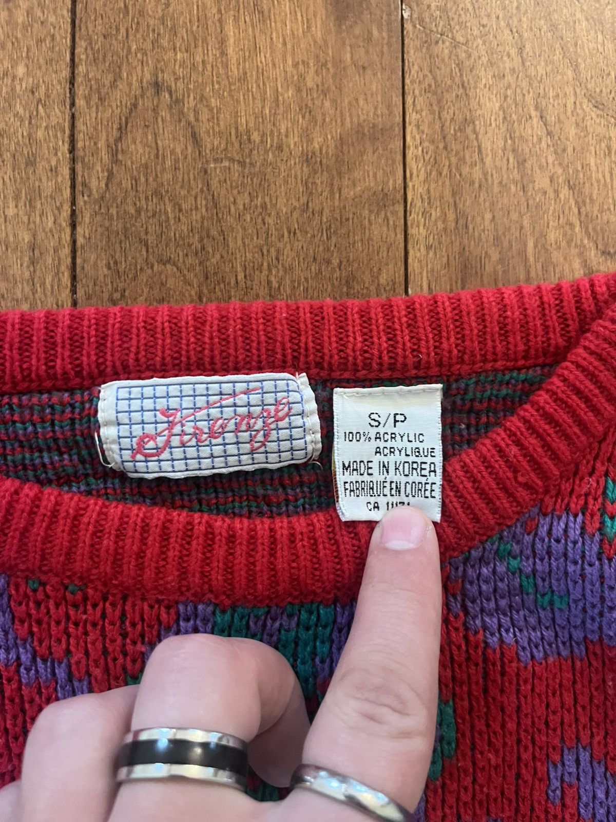Vintage Vintage red knit sweater Size S / US 4 / IT 40 - 3 Thumbnail