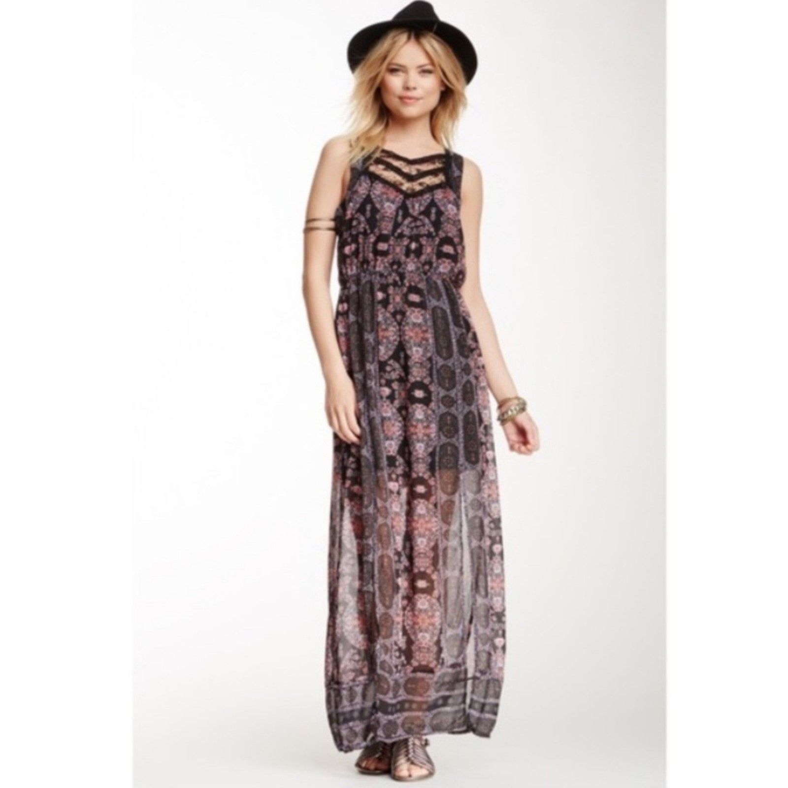Free People Free People Moroccan Printed Floral Maxi Dress. 2 Size XS / US 0-2 / IT 36-38 - 7 Thumbnail