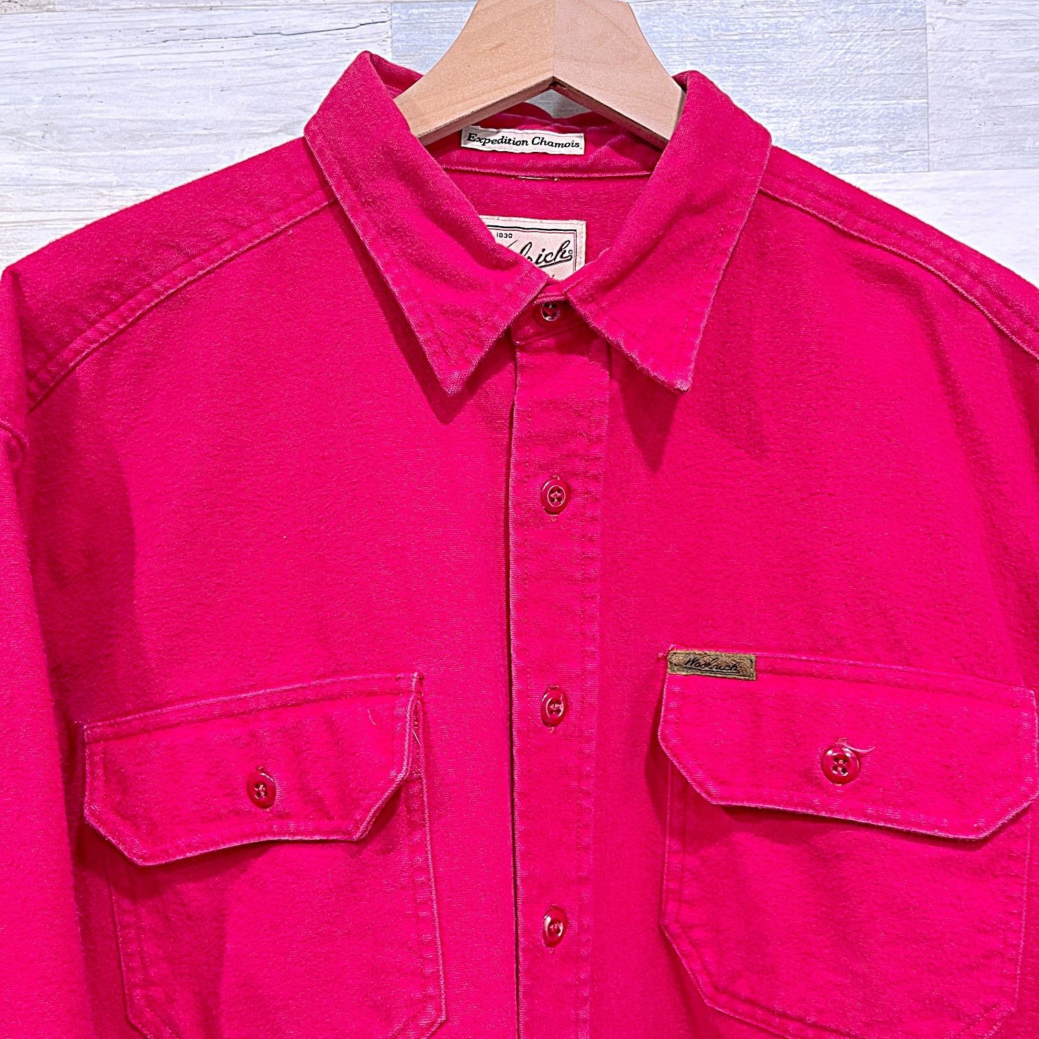 Woolrich Woolen Mills Woolrich Expedition Chamois Cloth Shirt Red Vintage Mens XL Size US XL / EU 56 / 4 - 2 Thumbnail
