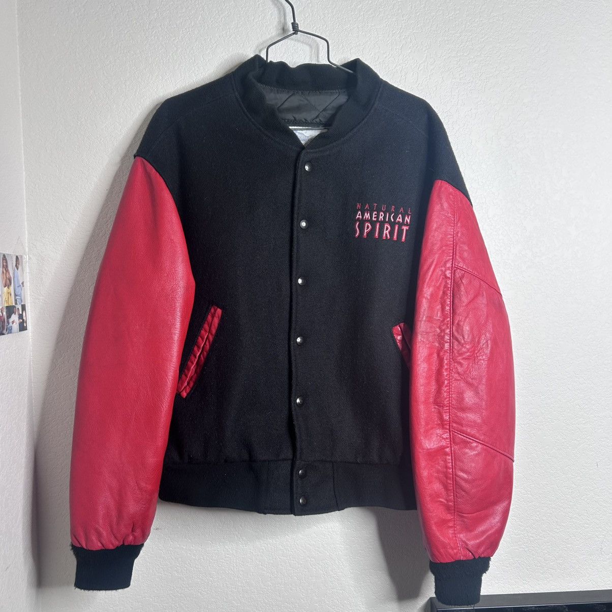 USA製AMERICAN SPIRITレザーバーシティジャケットLヴィンテージ Vintage Vintage 90's American Spirit Varsity Jacket large | Grailed