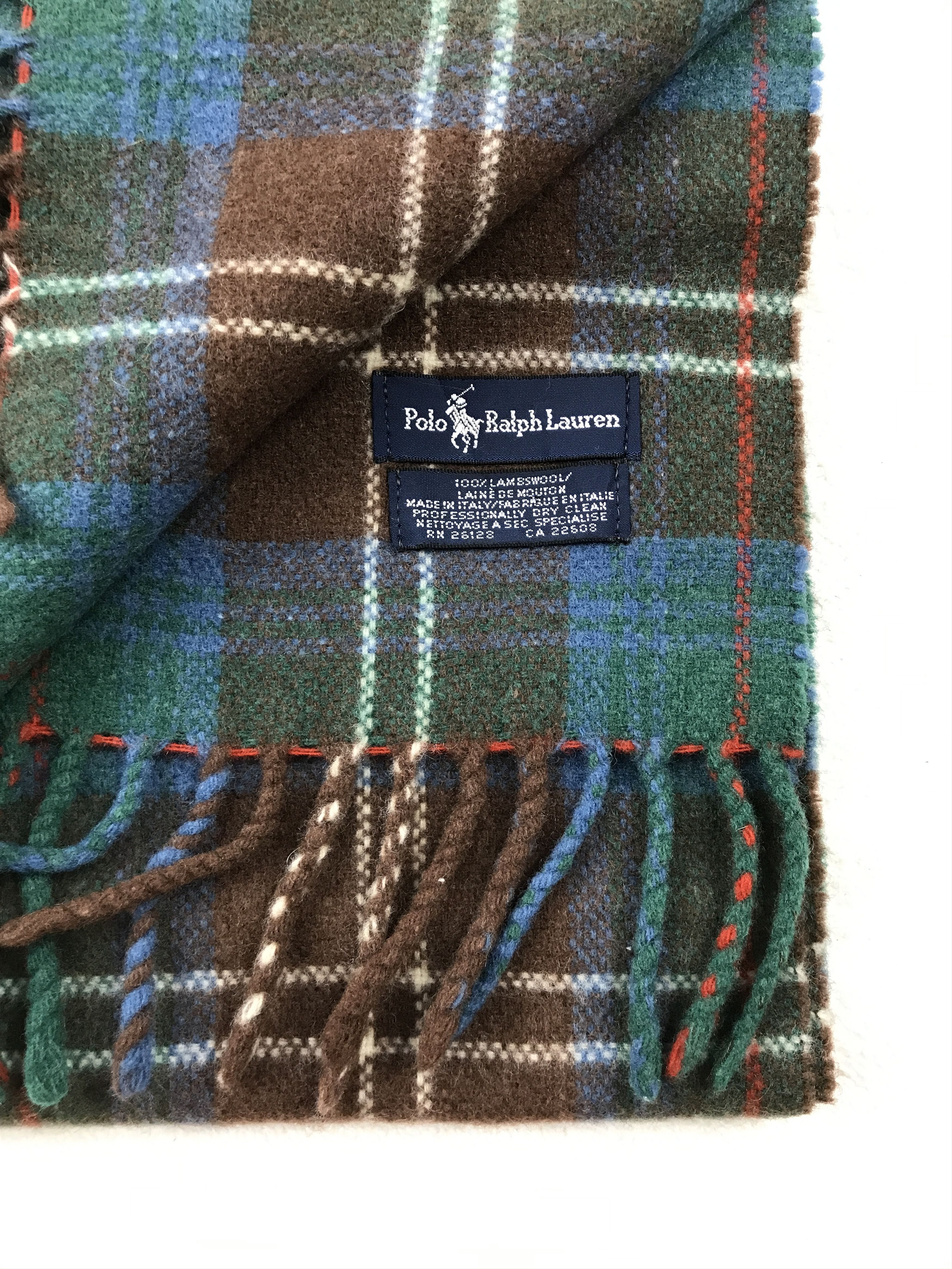 Designer × Polo Ralph Lauren × Vintage Vintage Polo Ralph Lauren Scarf Muffler Wool Cashmere Size ONE SIZE - 6 Thumbnail