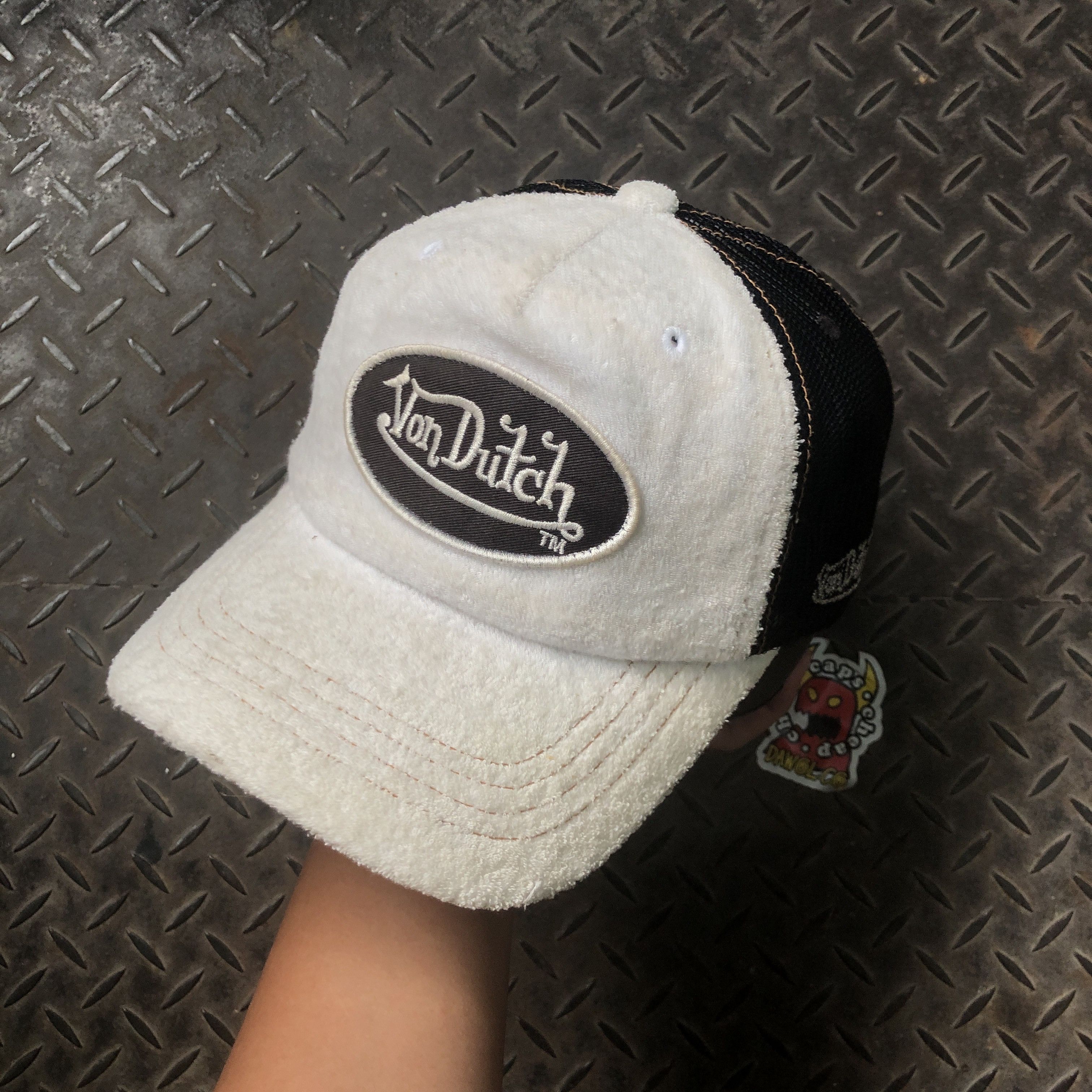 Von Dutch 🔥 RARE 🔥 Von Dutch White Towel Trucker Hat Size ONE SIZE - 3 Thumbnail