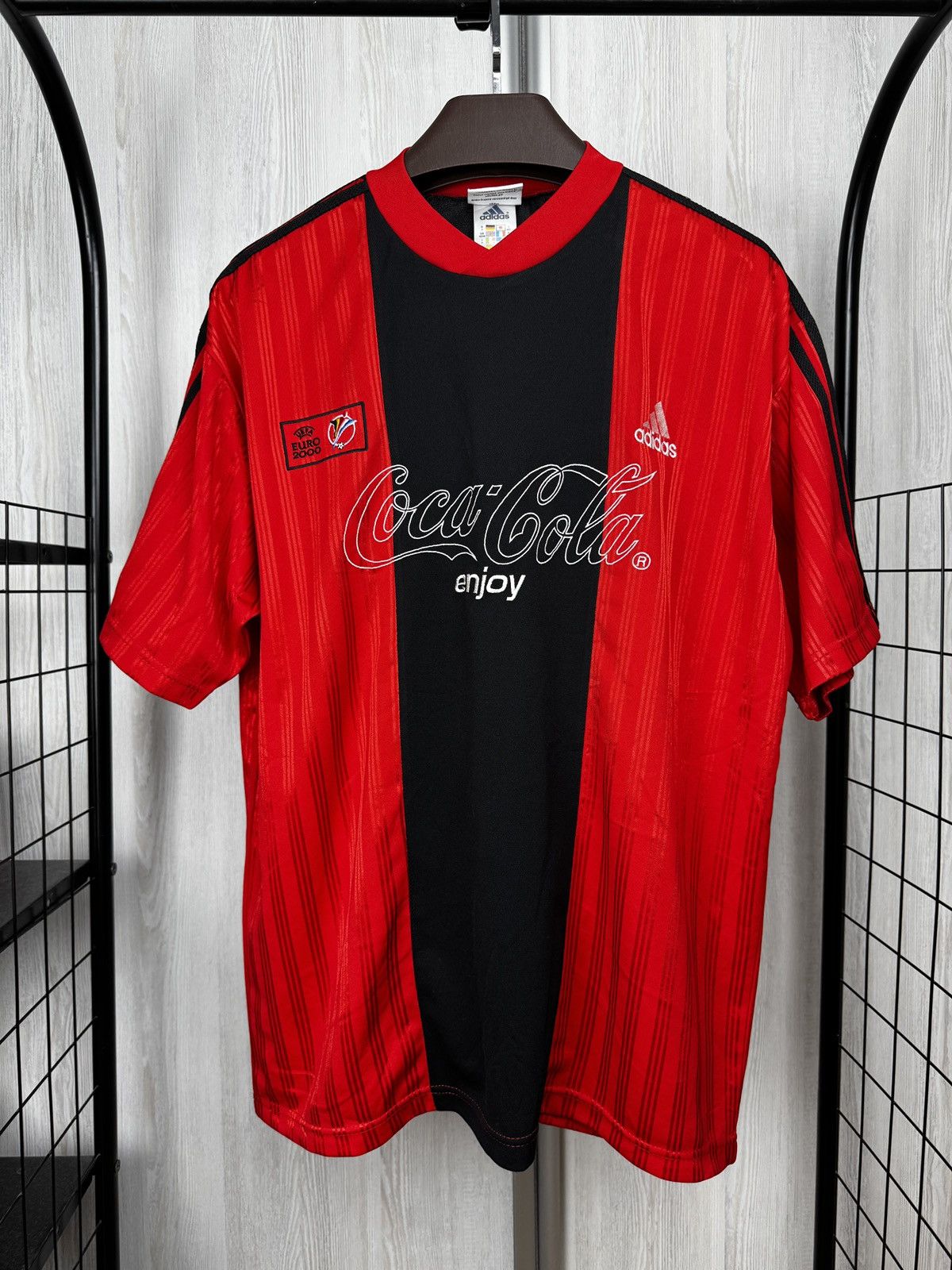 Adidas Adidas Coca-Cola UEFA EURO 2000 Soccer jersey football shirt Size US L / EU 52-54 / 3 - 2 Thumbnail